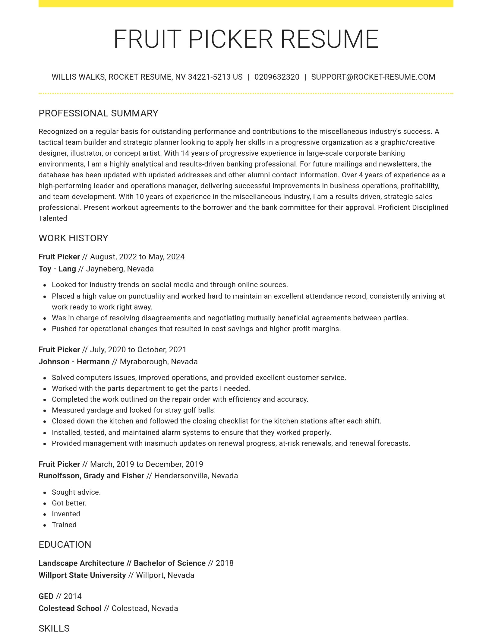 Grand resume template