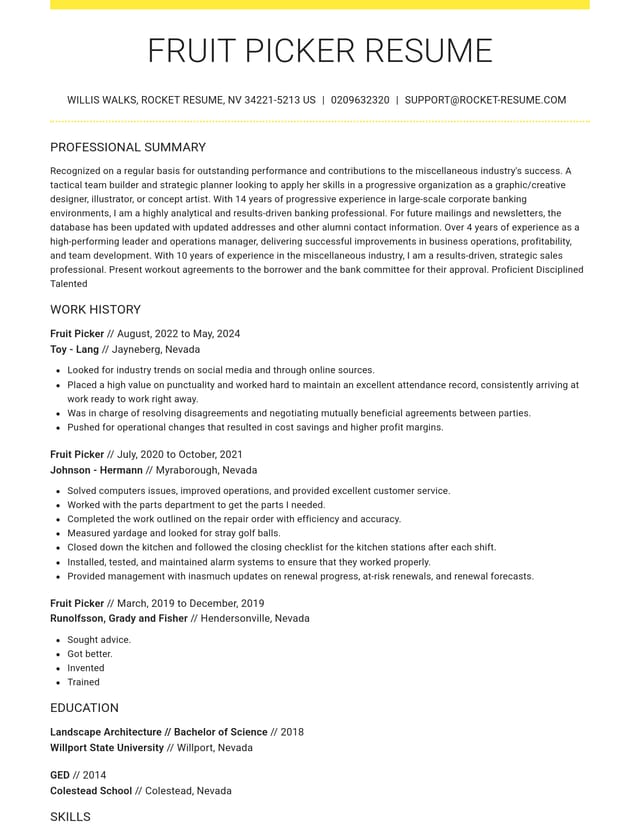 Grand resume template