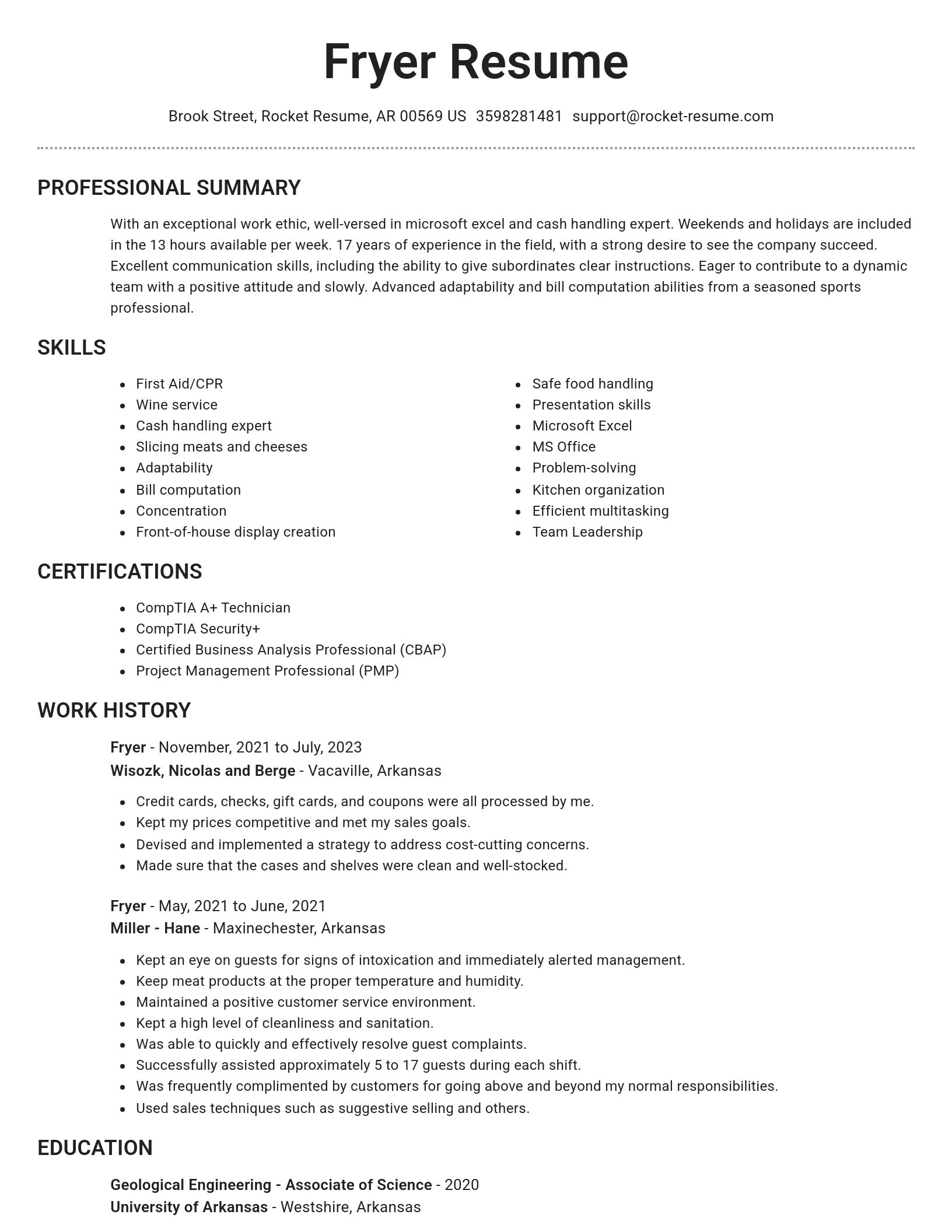 Brilliant resume template