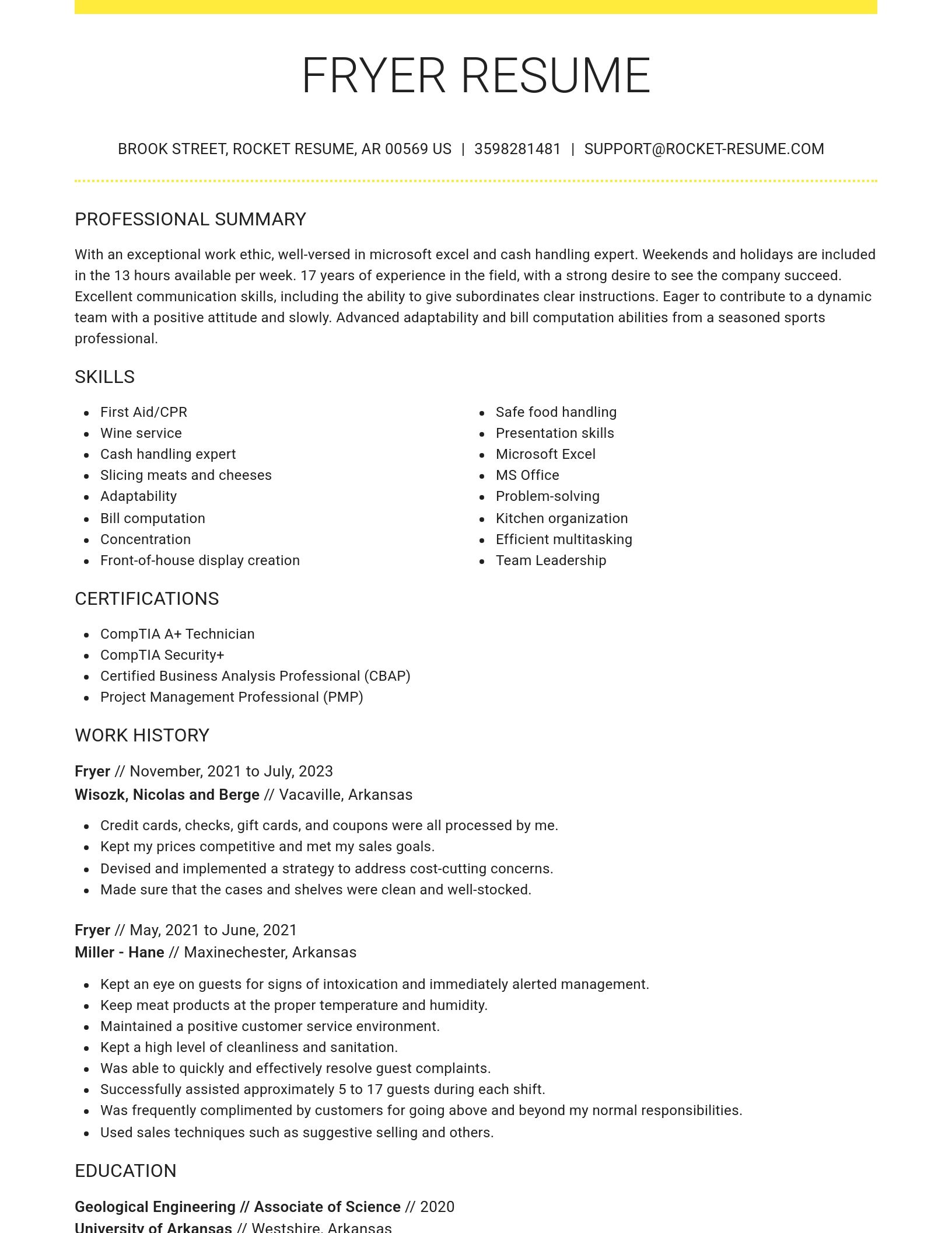 Grand resume template