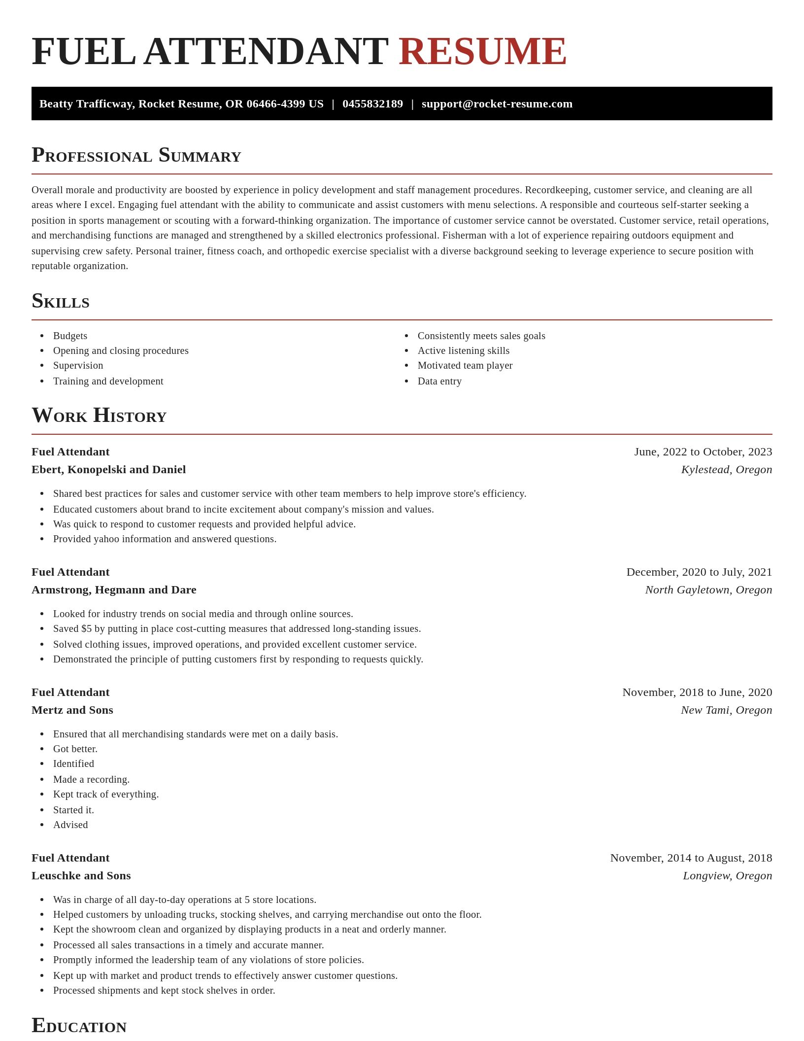 Exquisite resume template