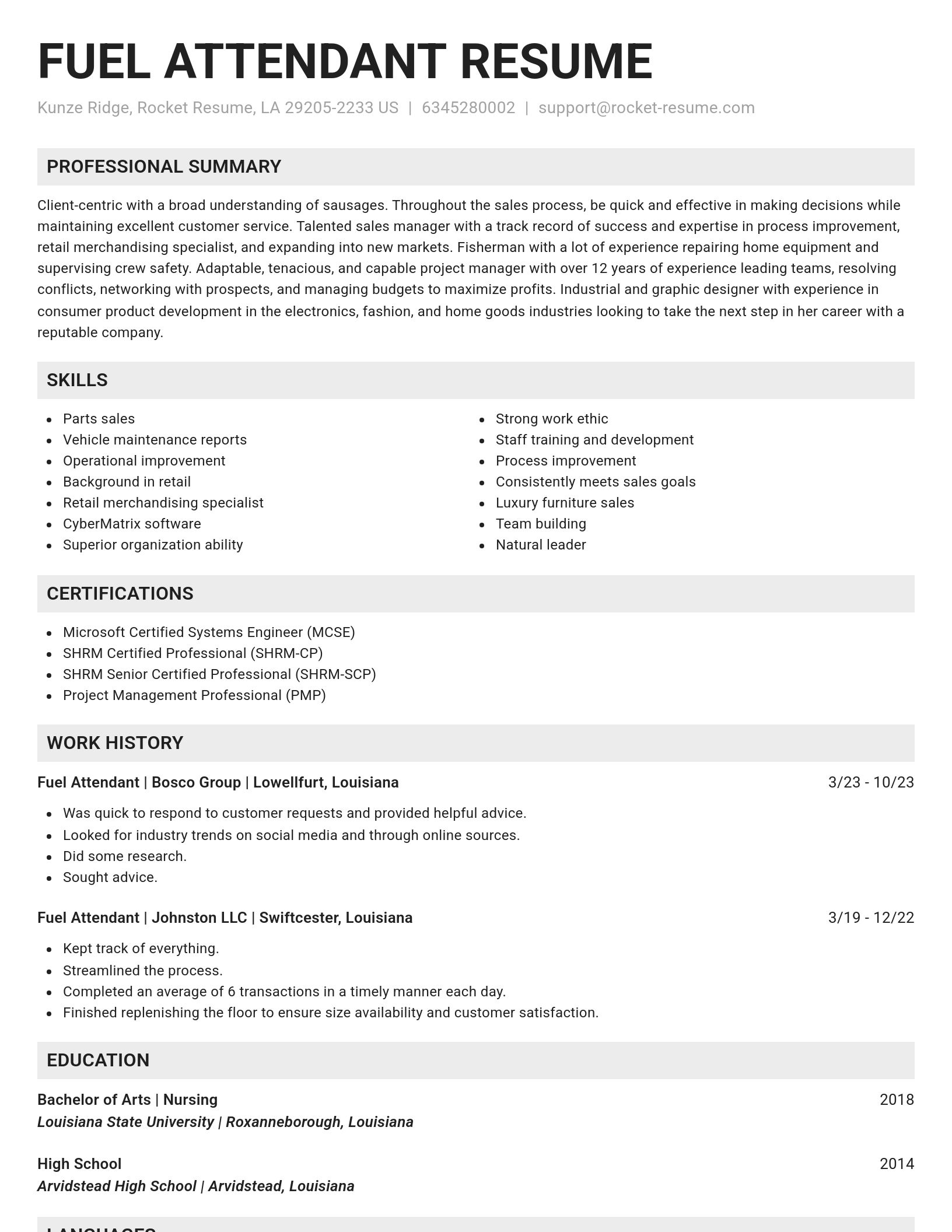 Genius resume template