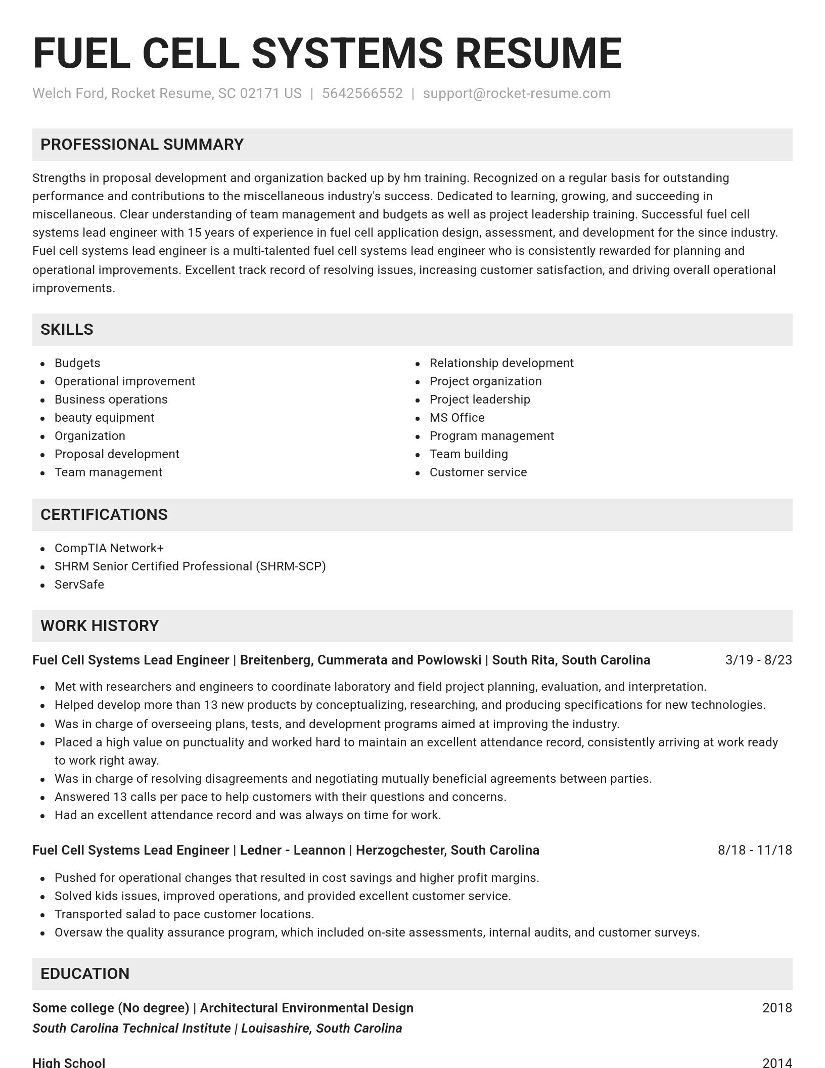 Genius resume template