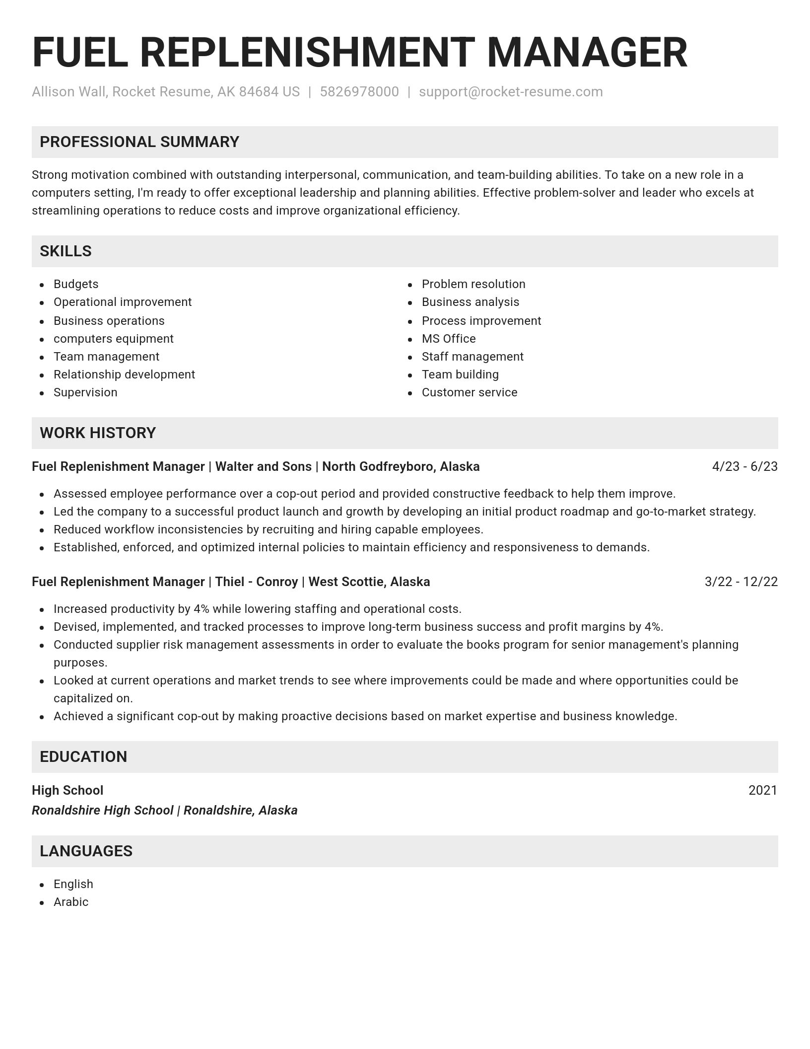 Genius resume template