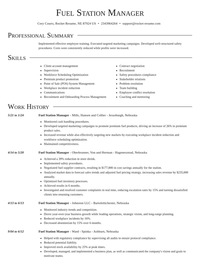 Director resume template
