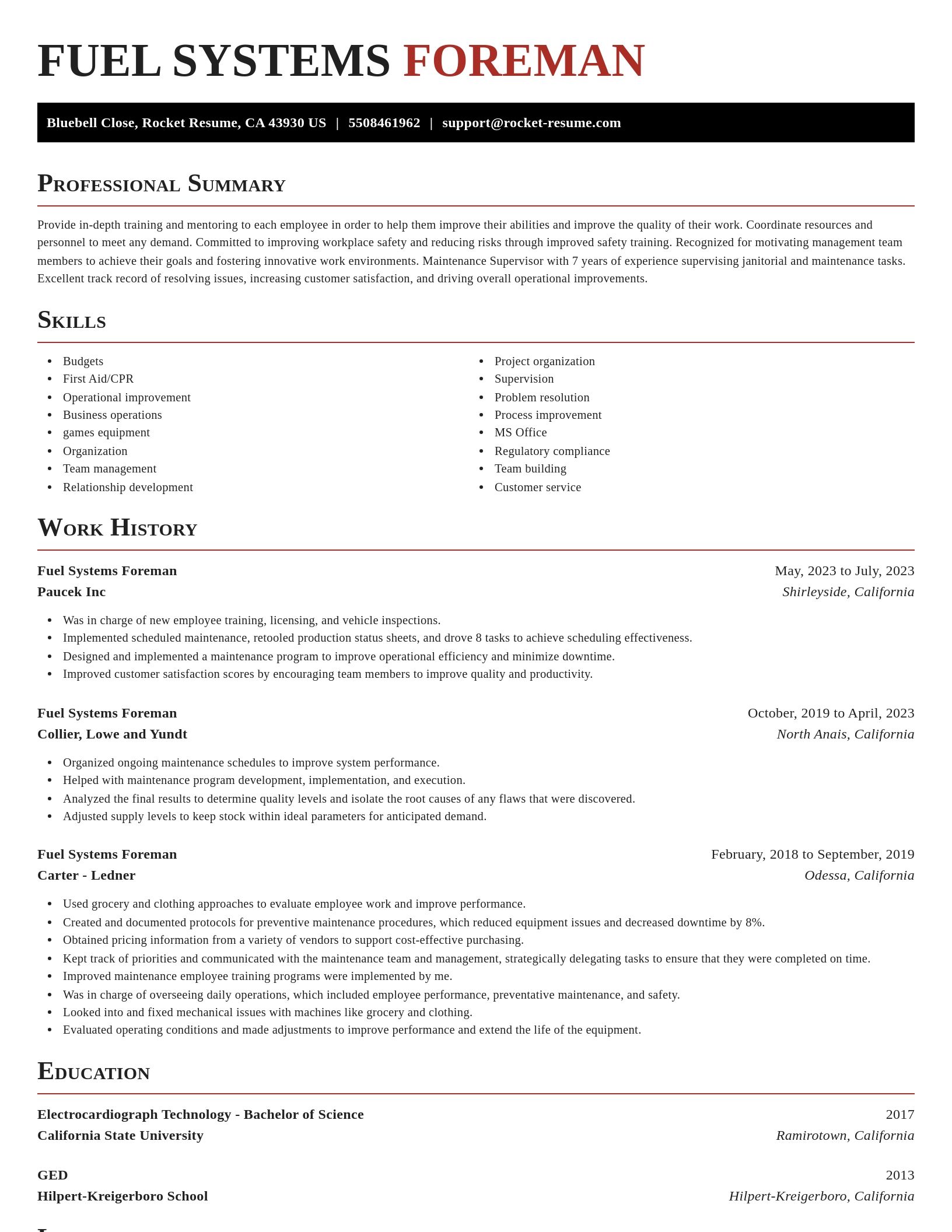Exquisite resume template