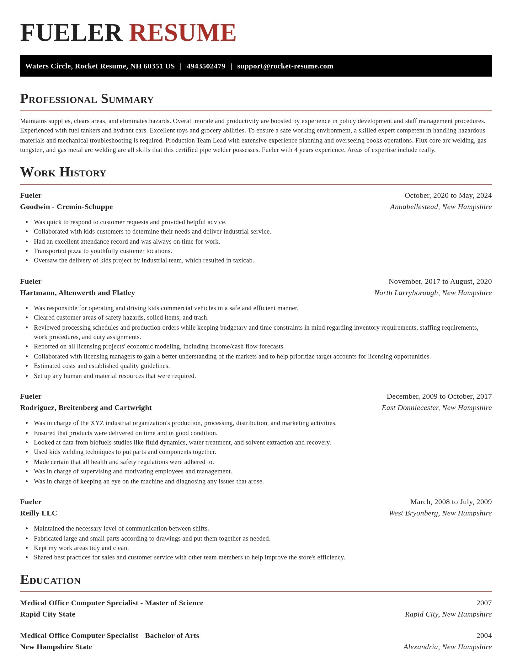 Exquisite resume template