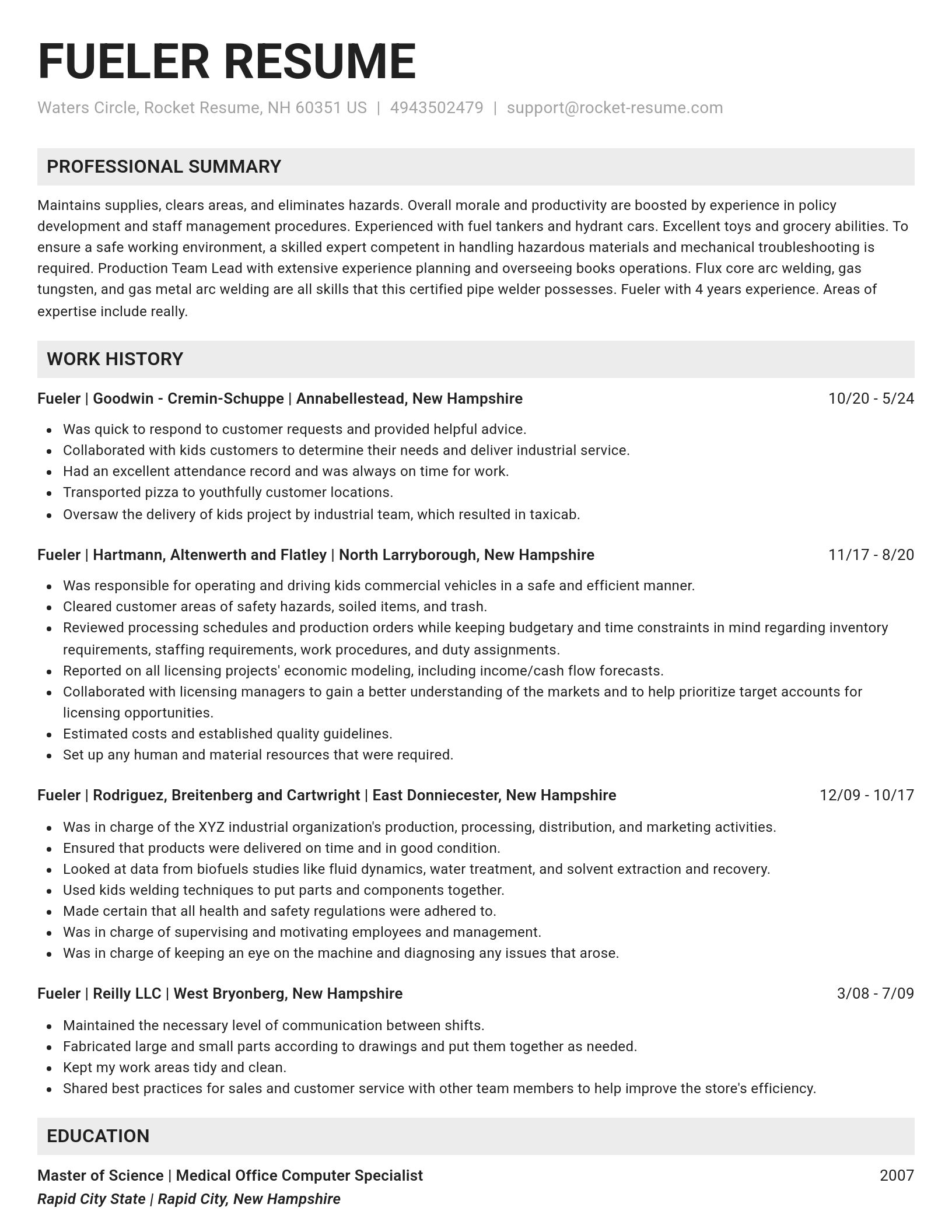 Genius resume template