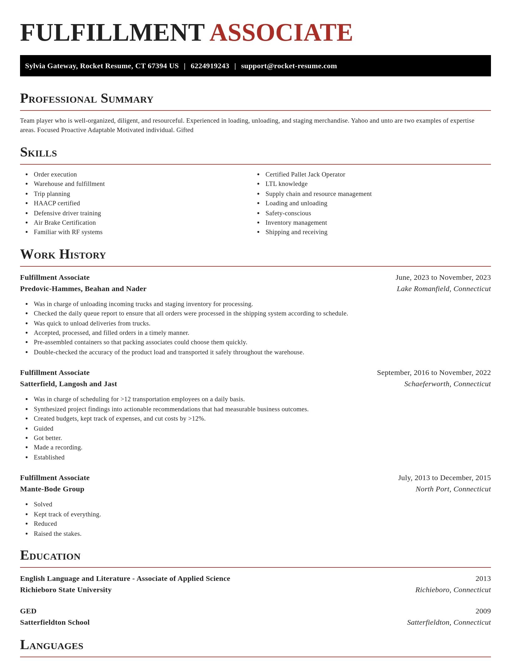 Exquisite resume template