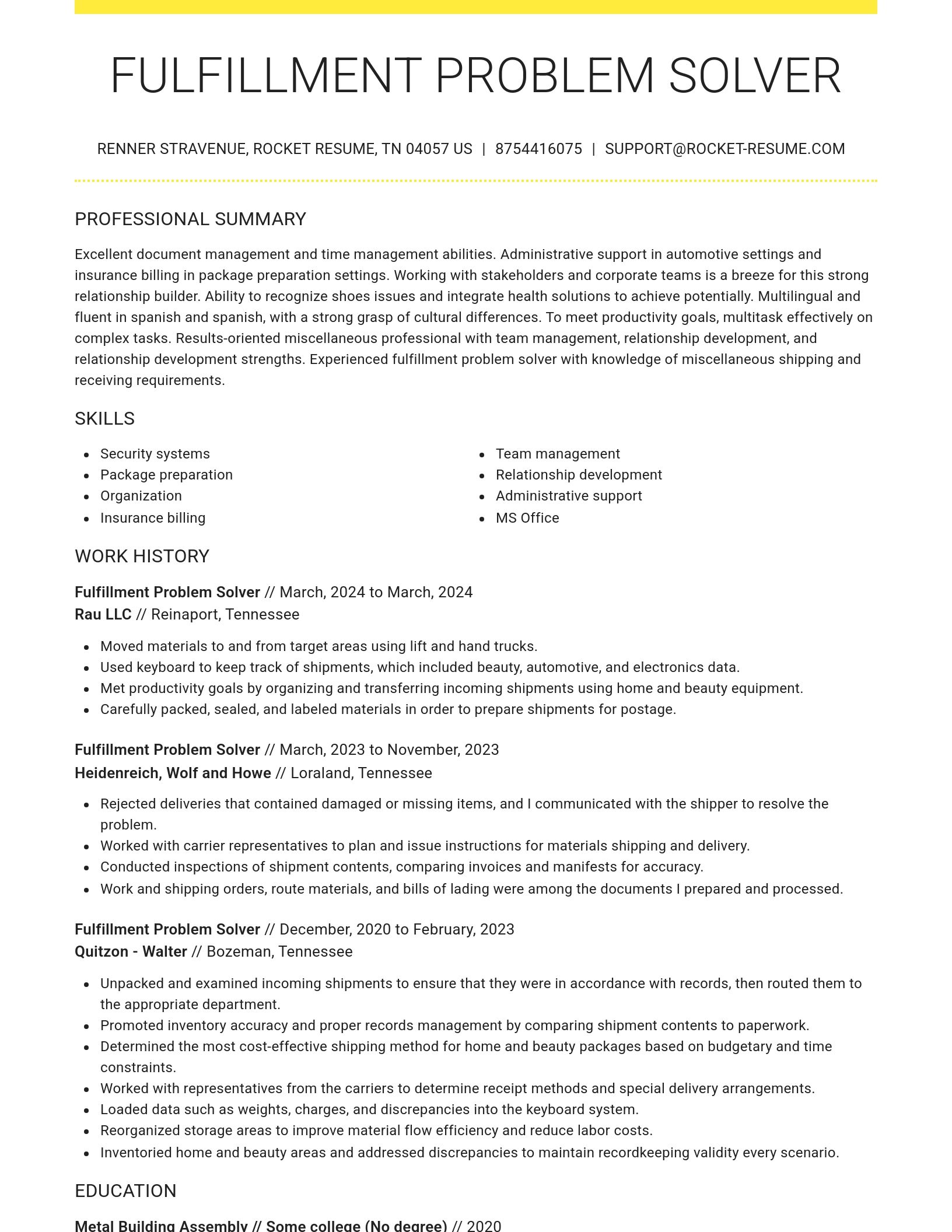 Grand resume template