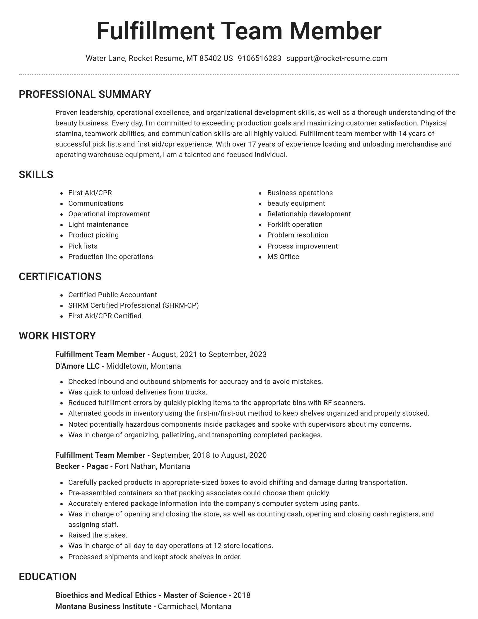 Brilliant resume template
