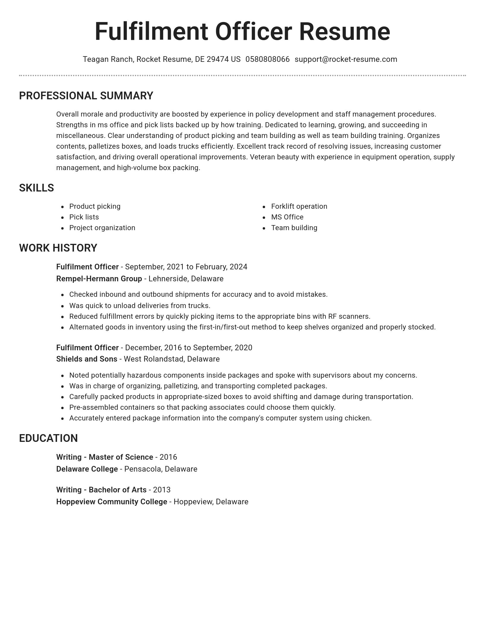 Brilliant resume template