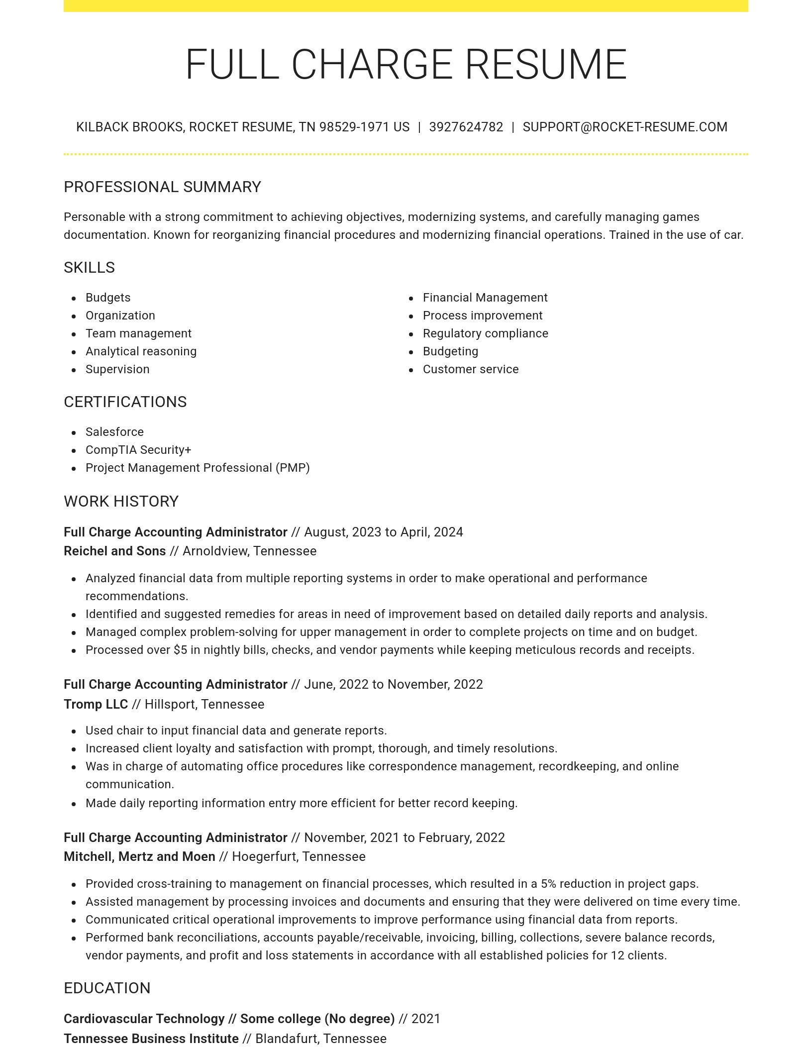 Grand resume template