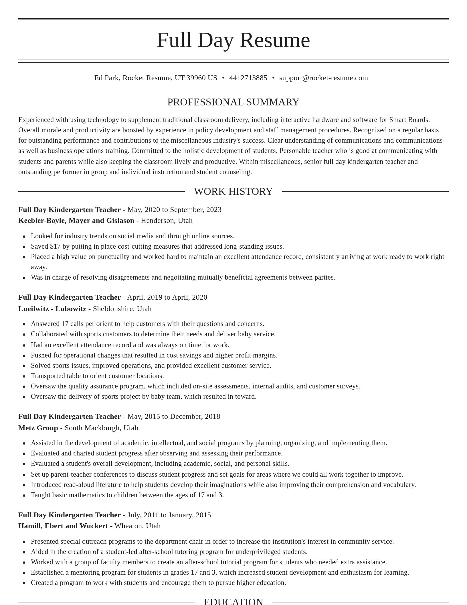 Elegant resume template