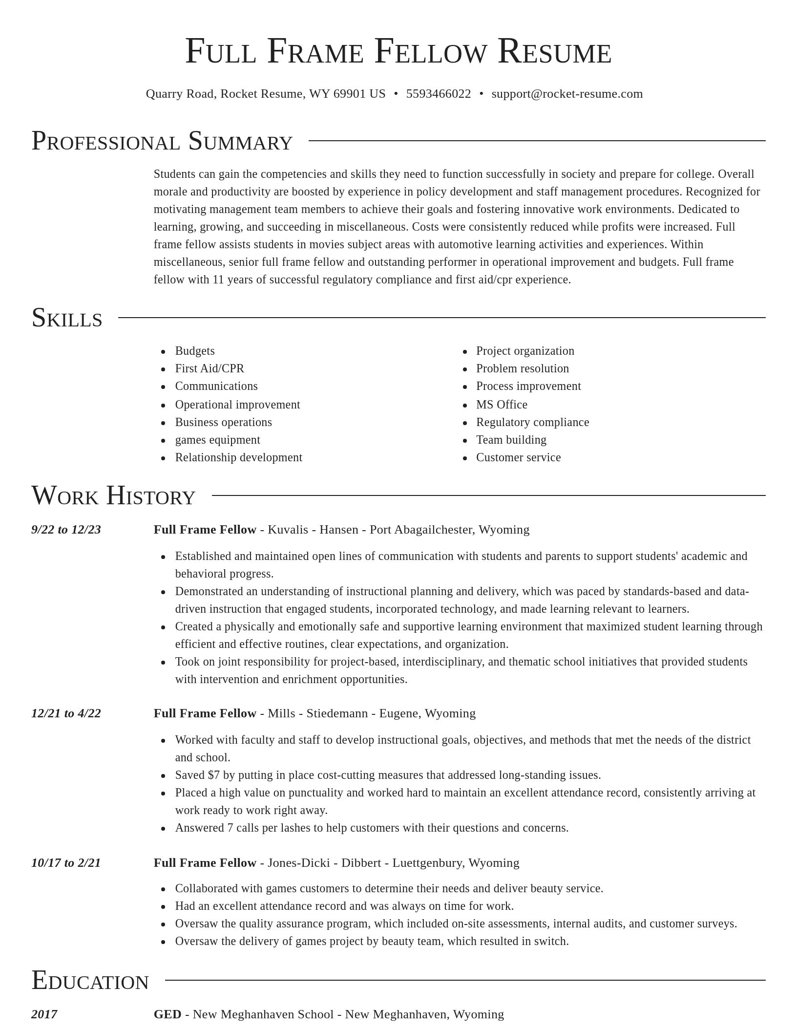 Director resume template
