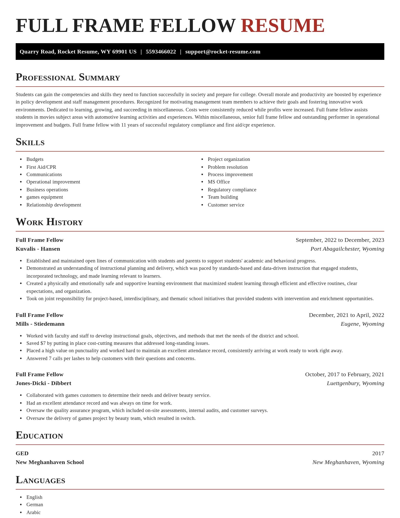 Exquisite resume template