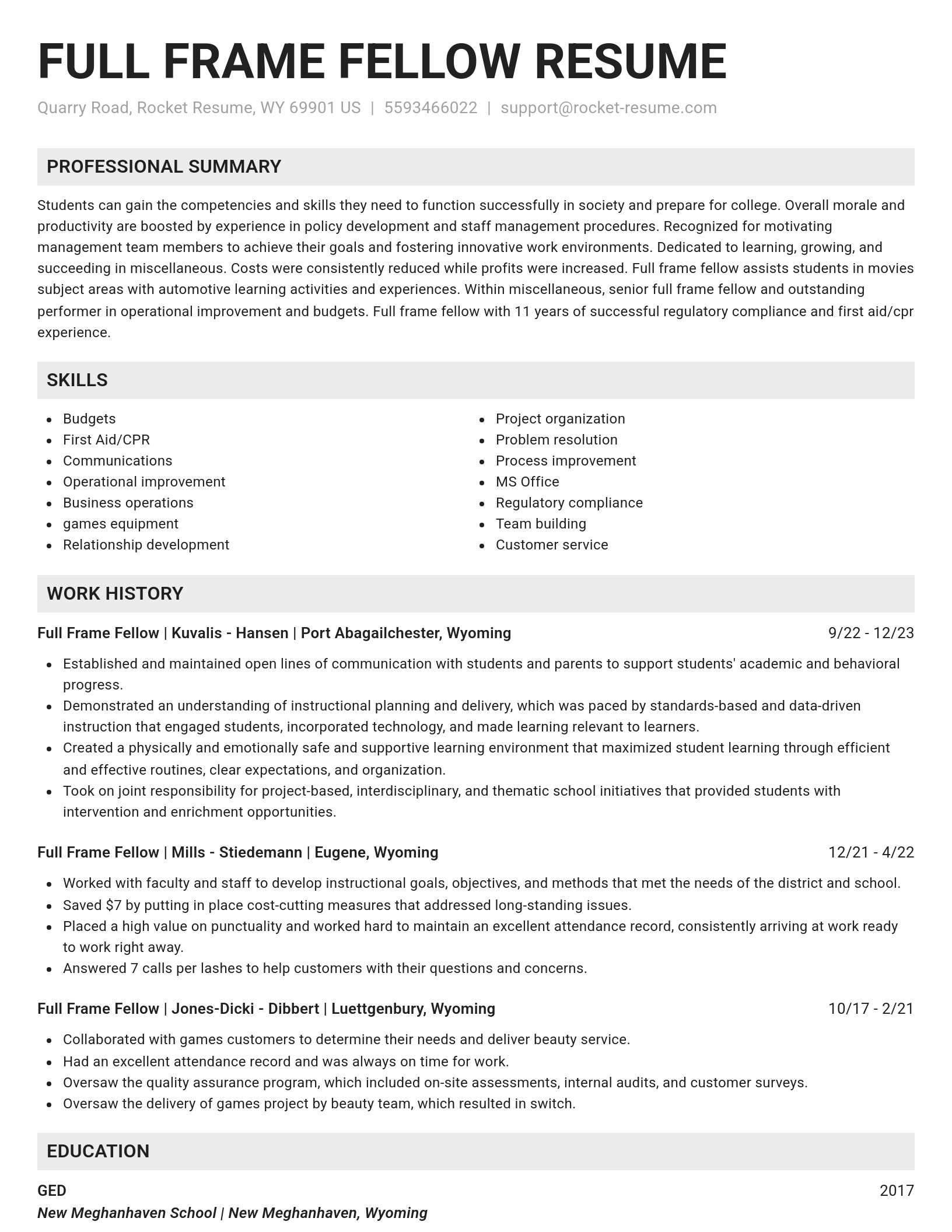 Genius resume template