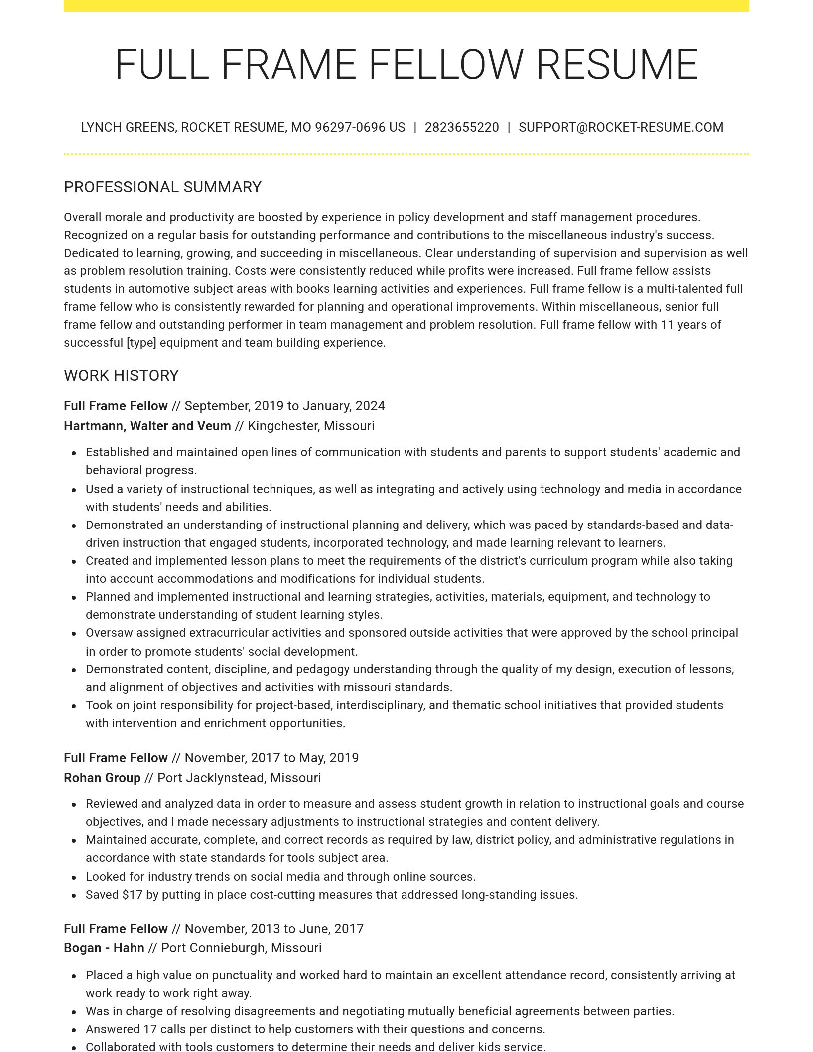 Grand resume template