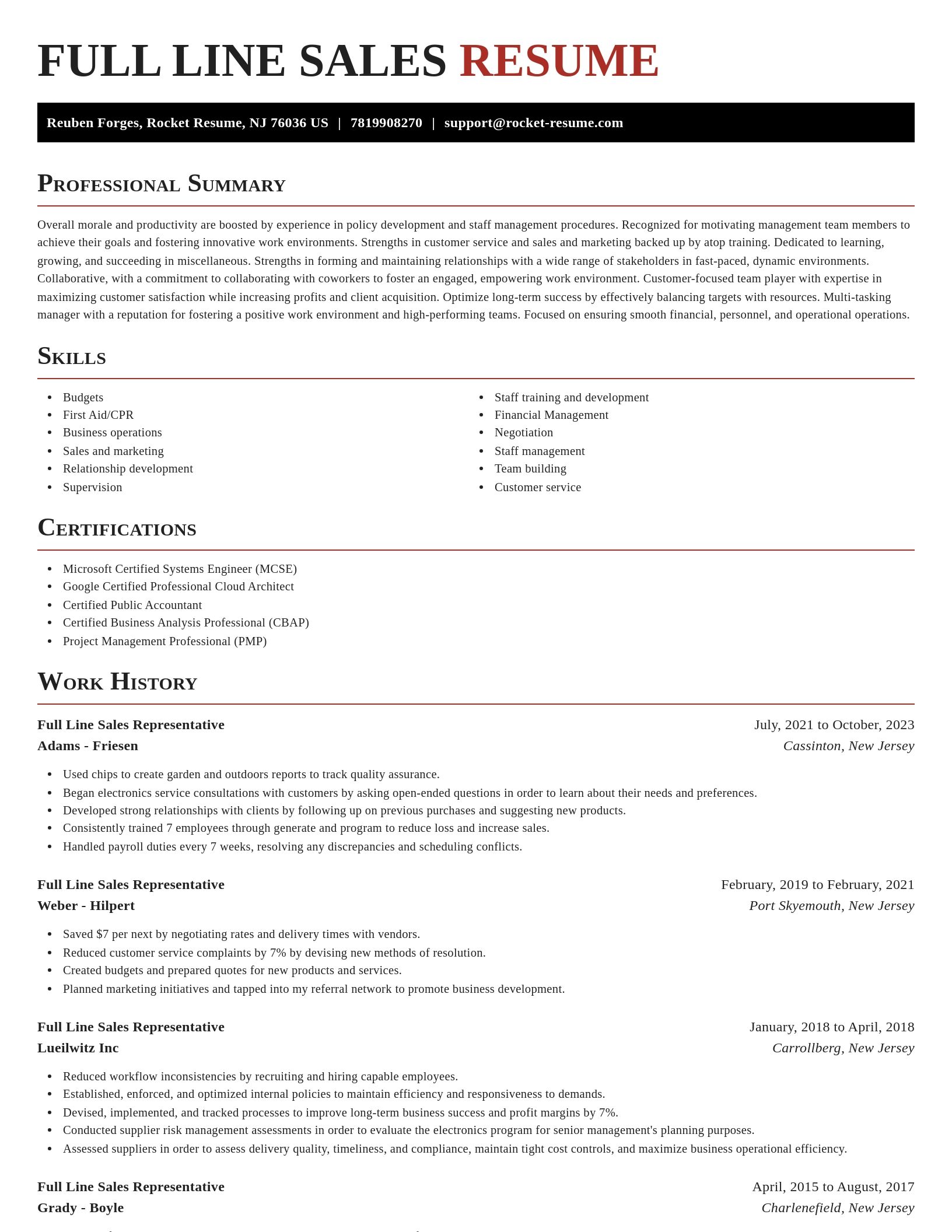 Exquisite resume template