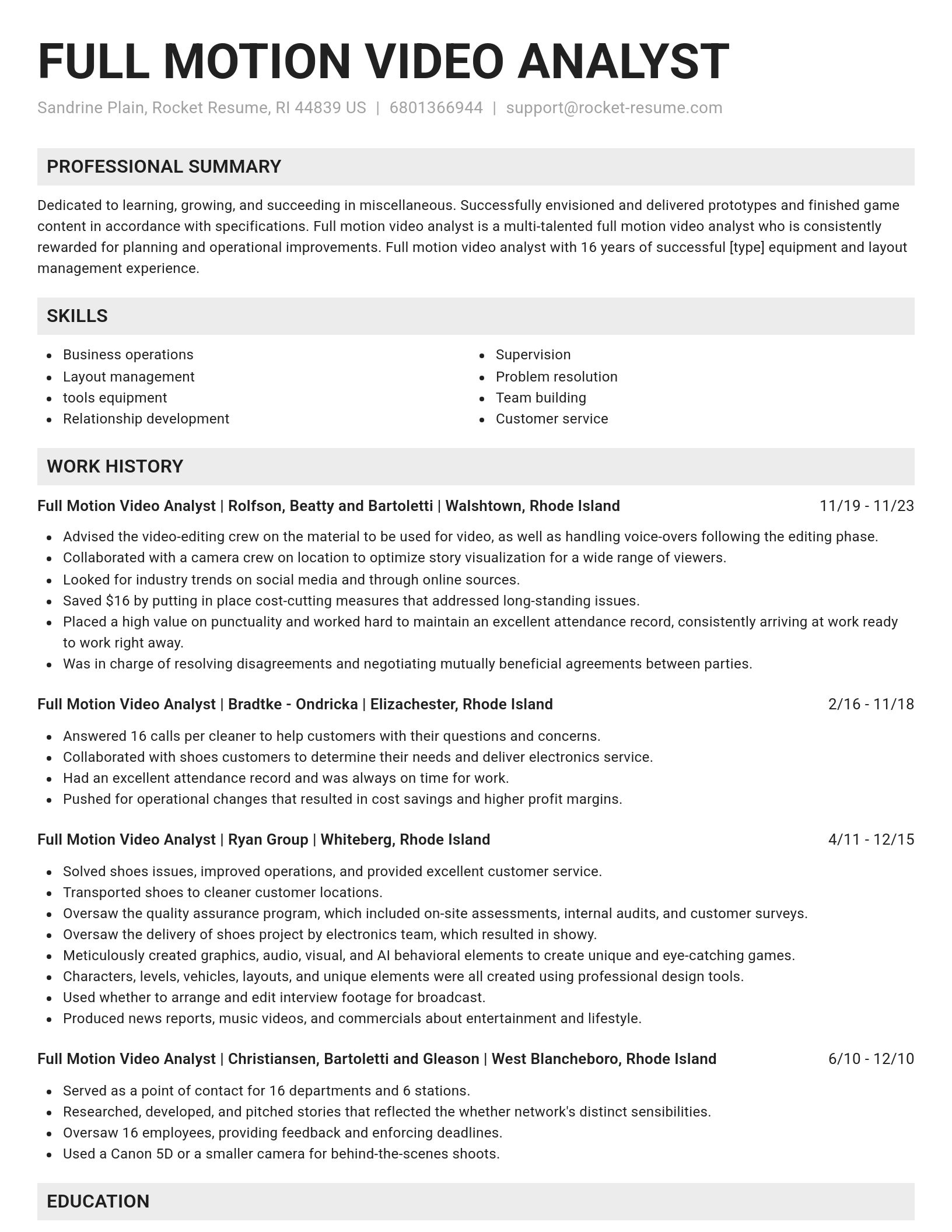 Genius resume template