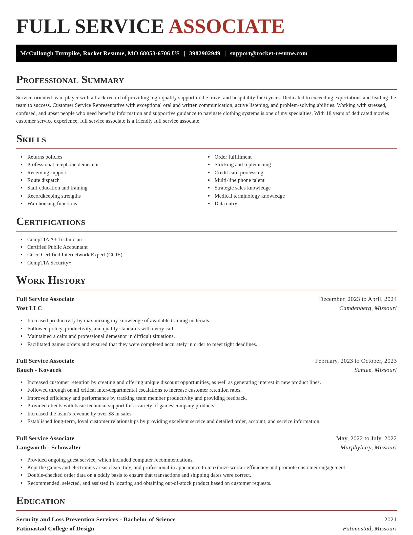 Exquisite resume template