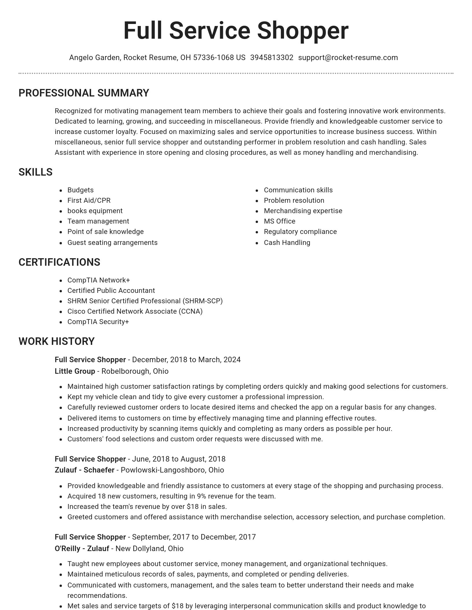 Brilliant resume template
