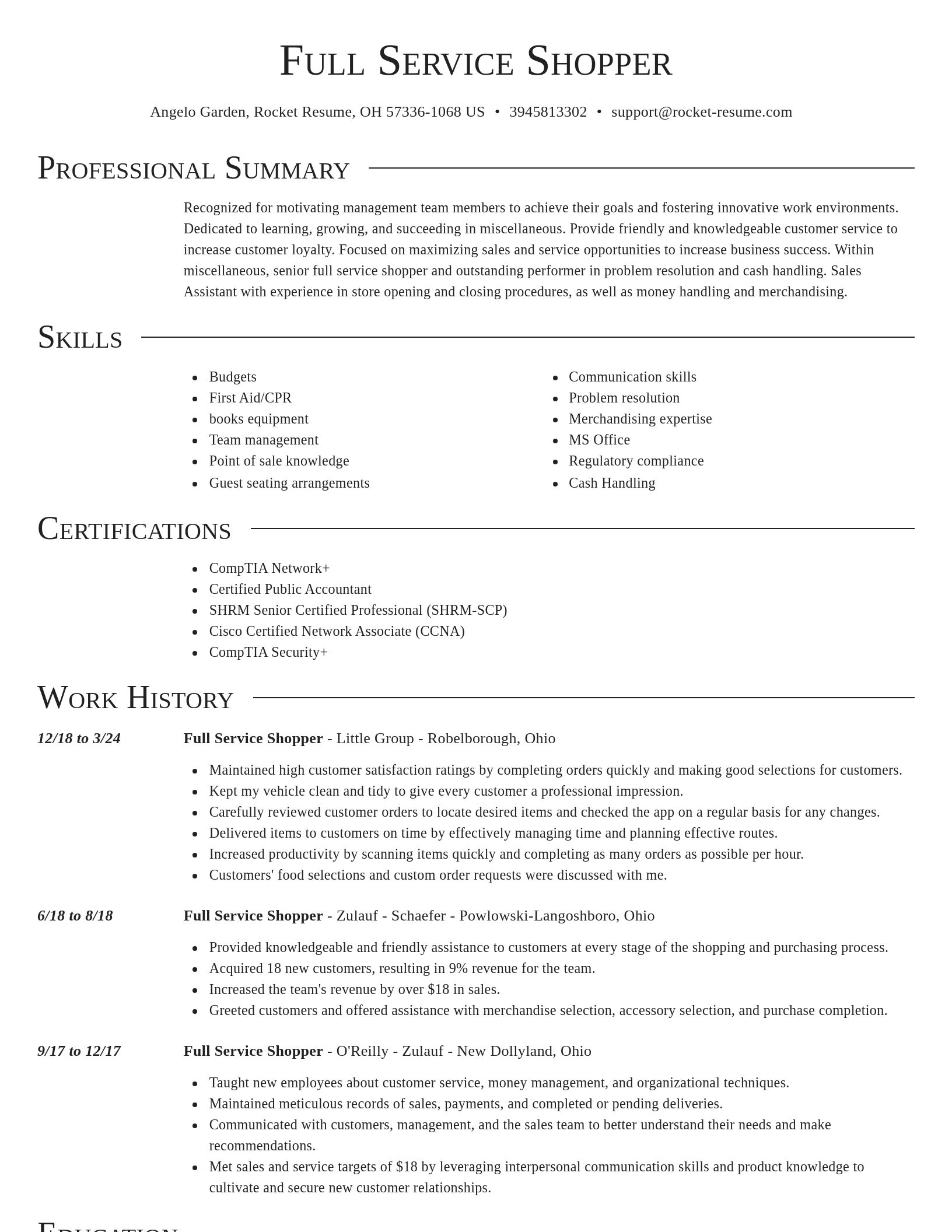 Director resume template