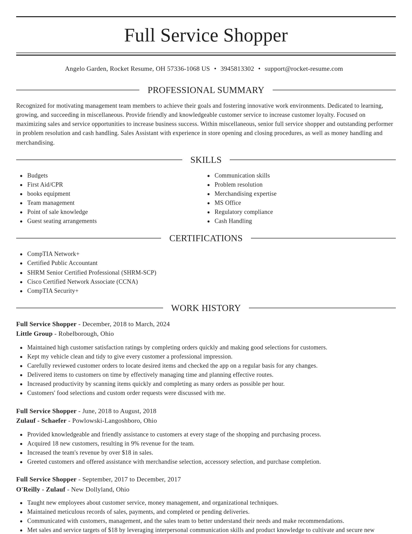 Elegant resume template