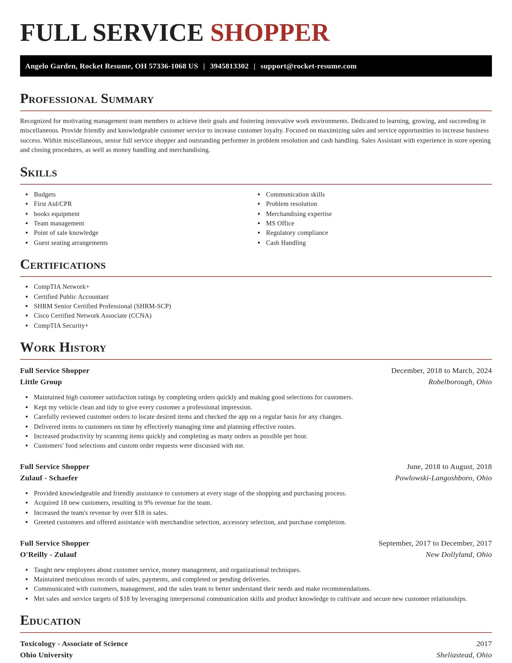 Exquisite resume template