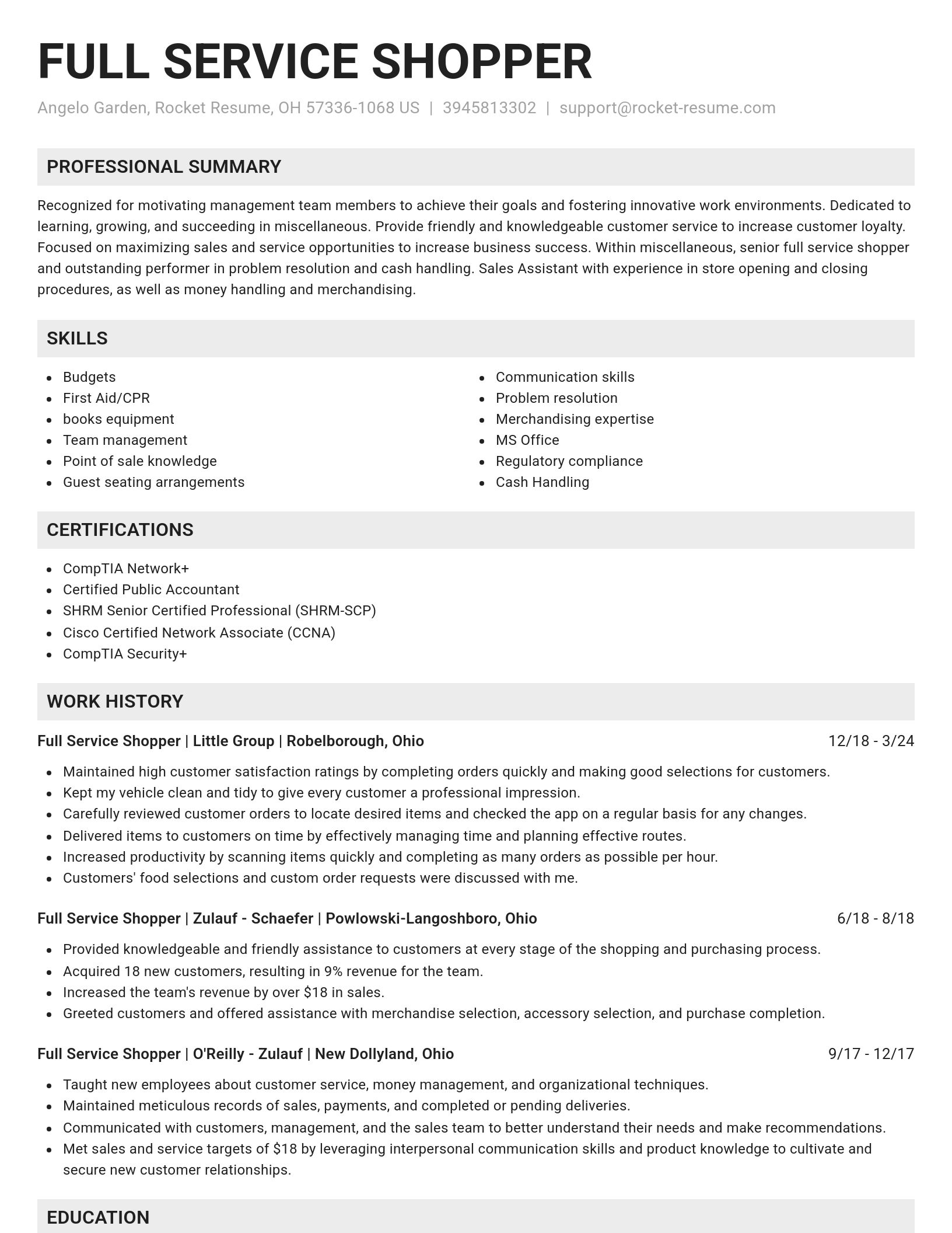 Genius resume template