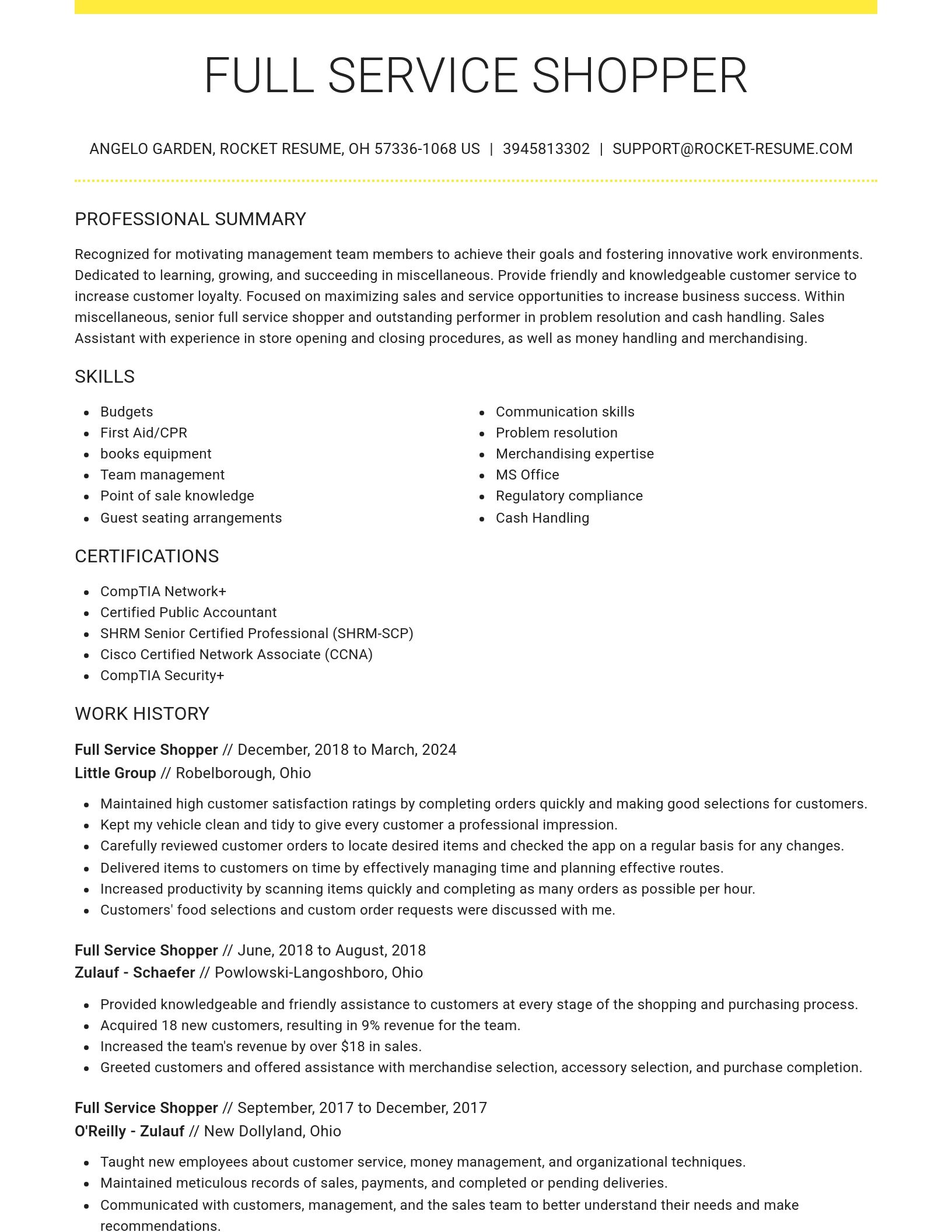 Grand resume template