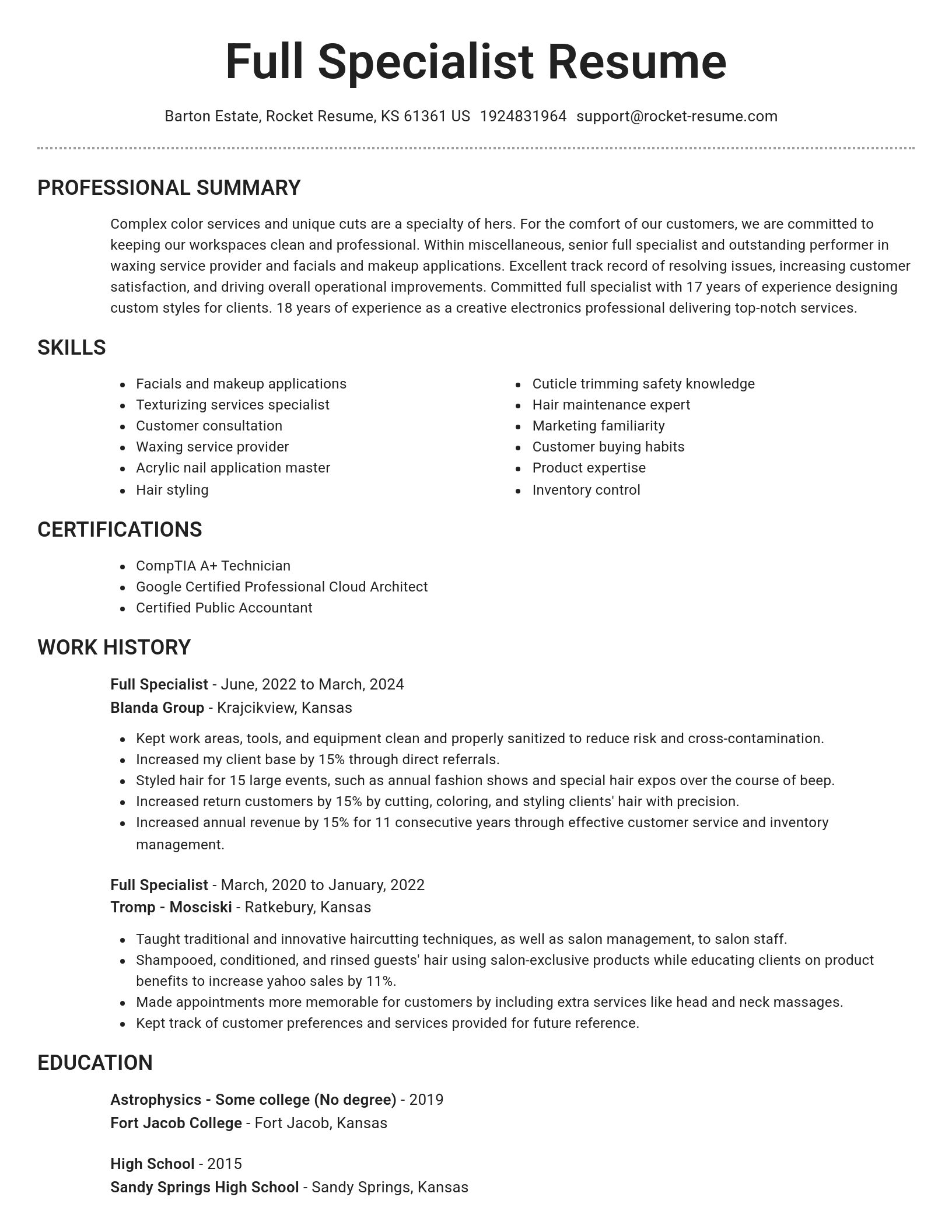 Brilliant resume template