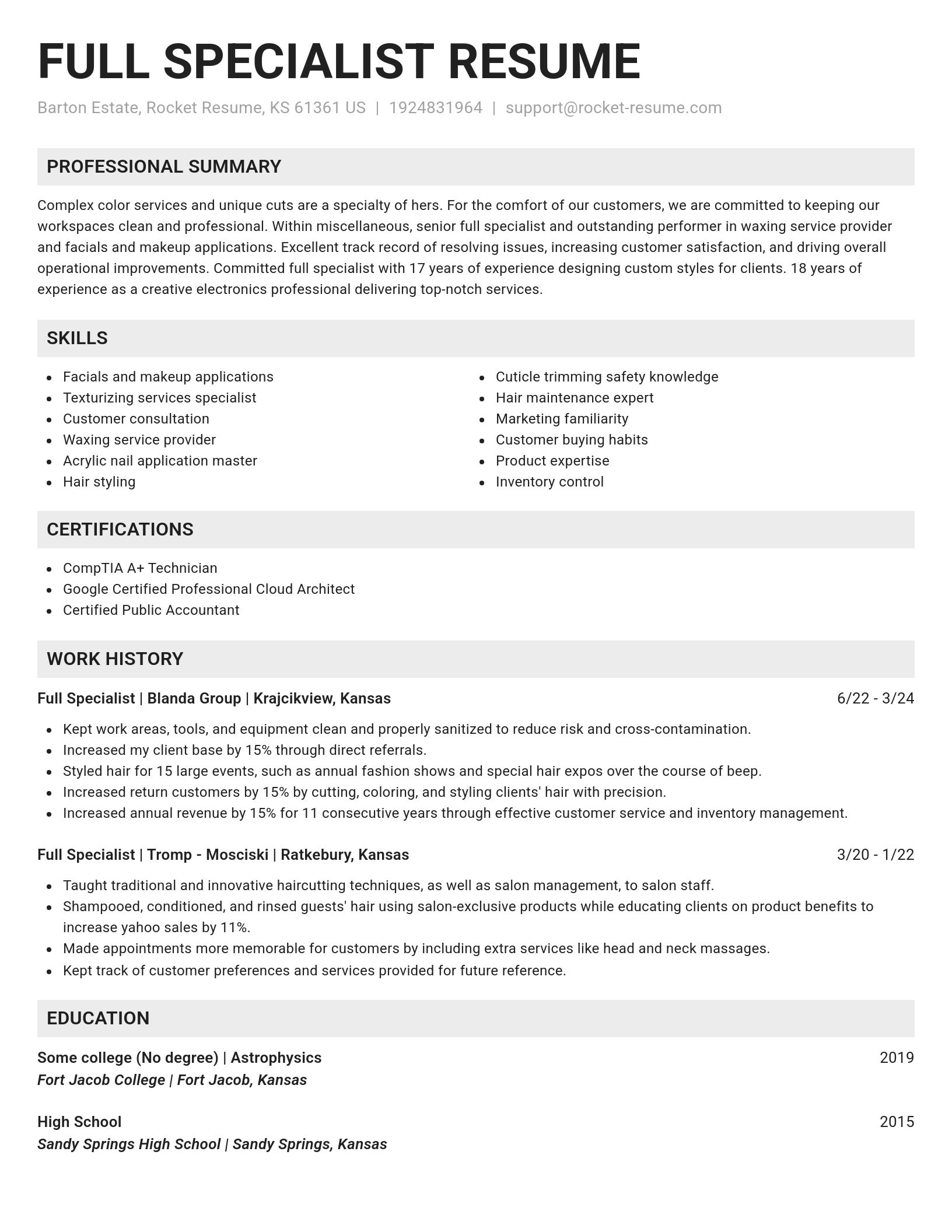 Genius resume template
