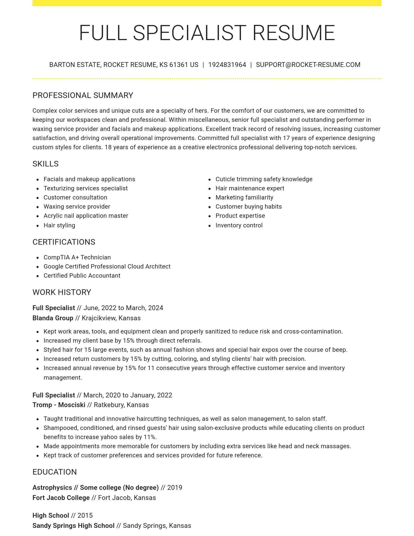 Grand resume template