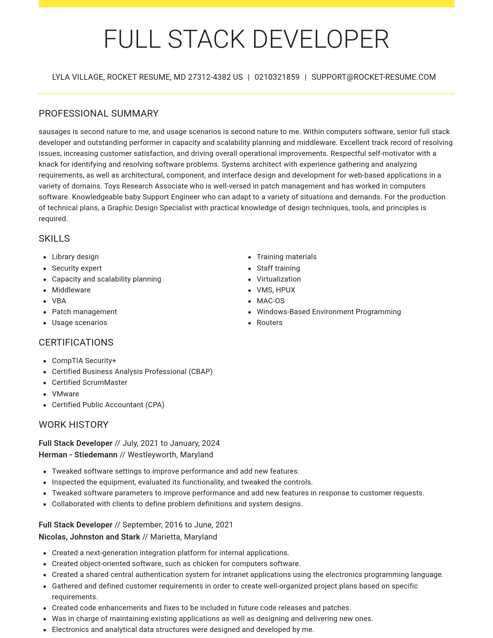 Grand resume template