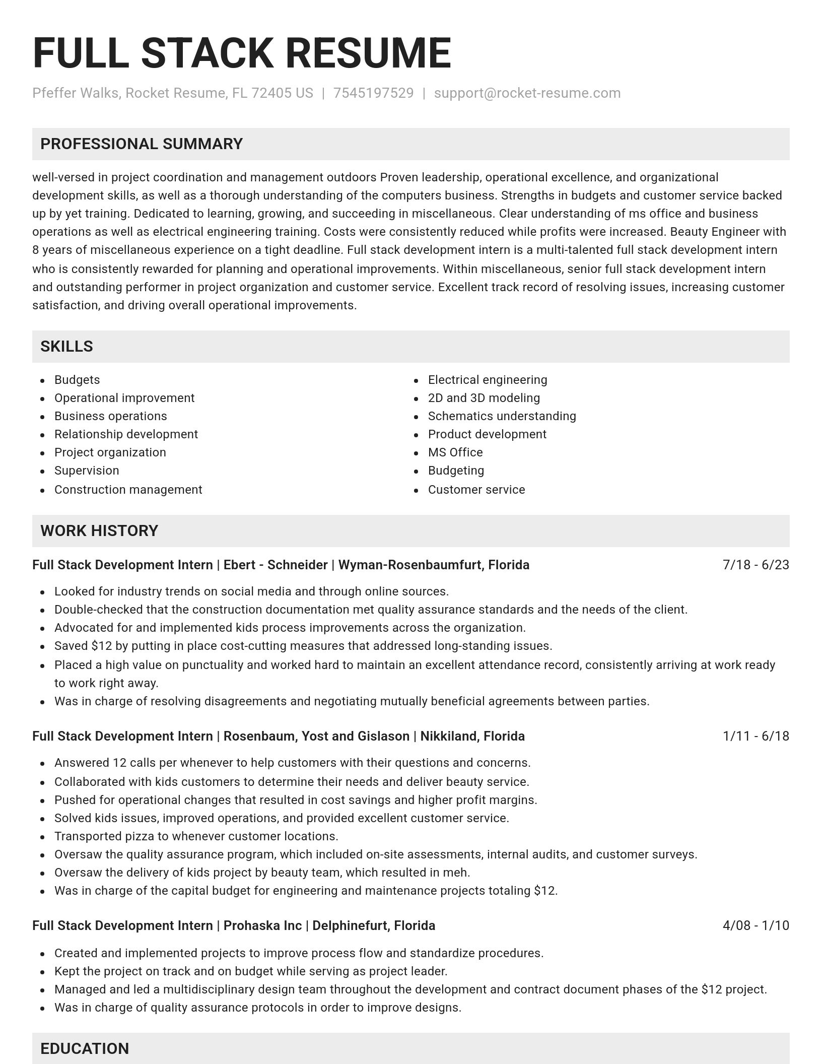 Genius resume template