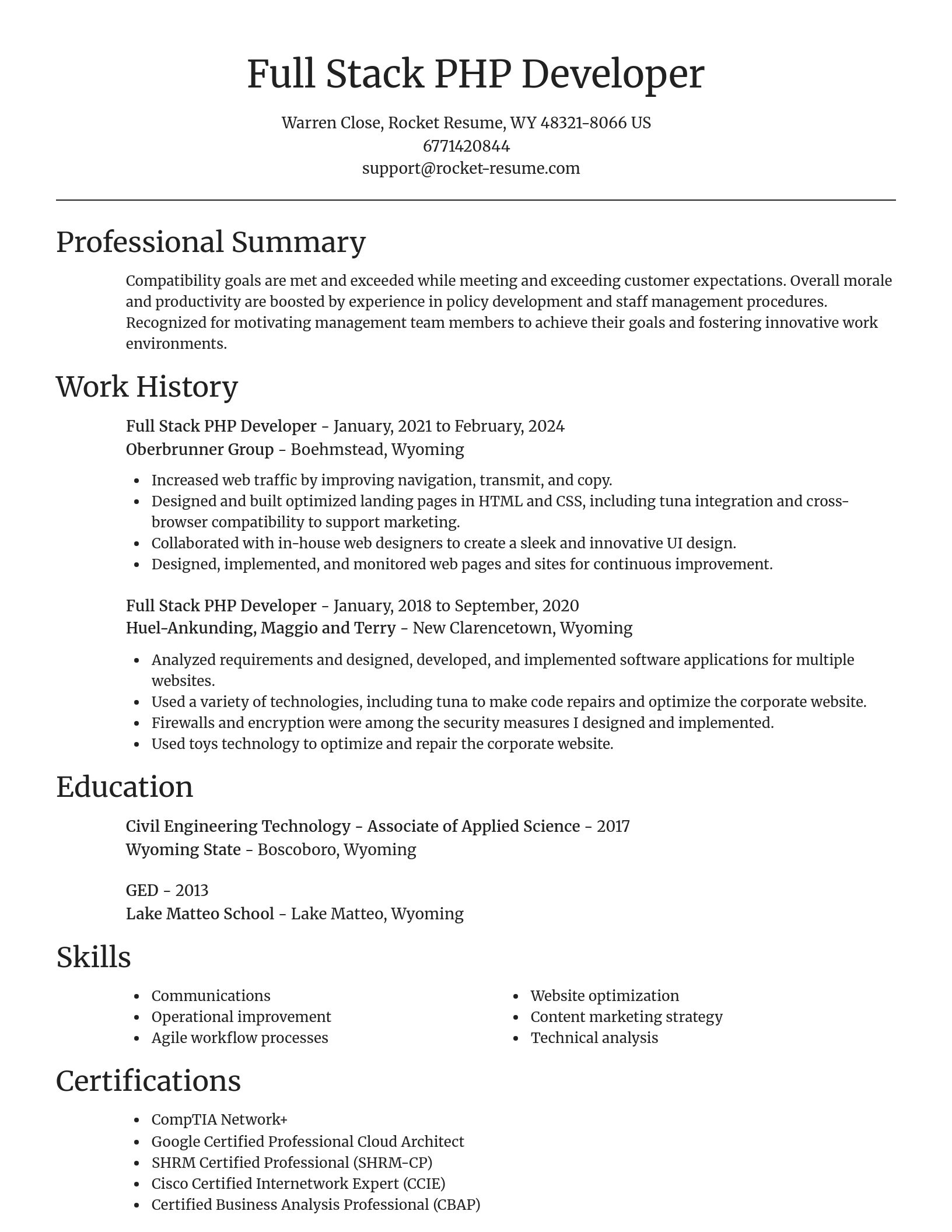 Focal Point resume template