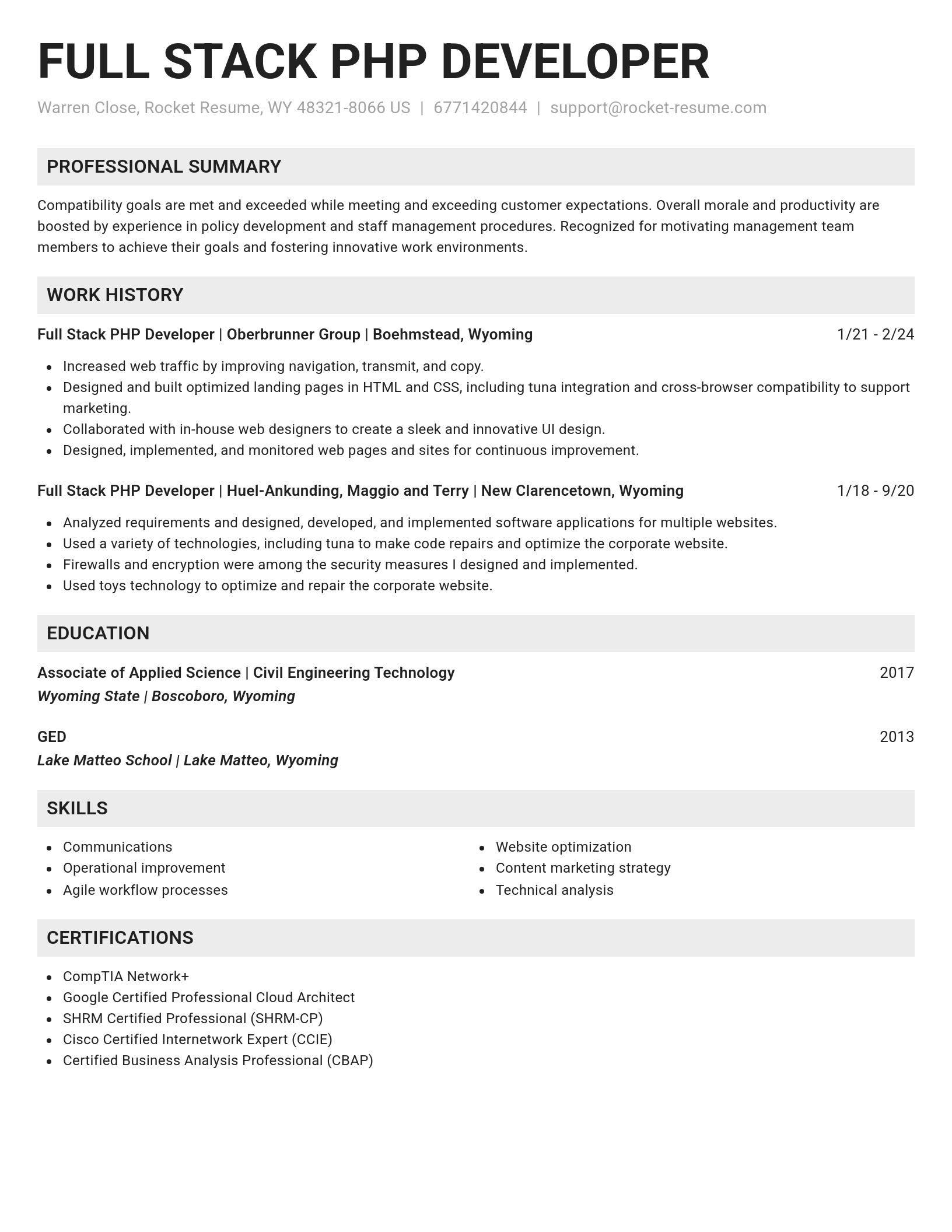 Genius resume template