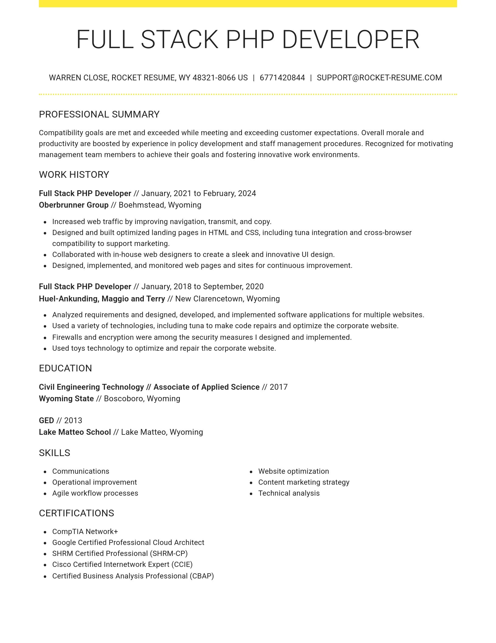 Grand resume template