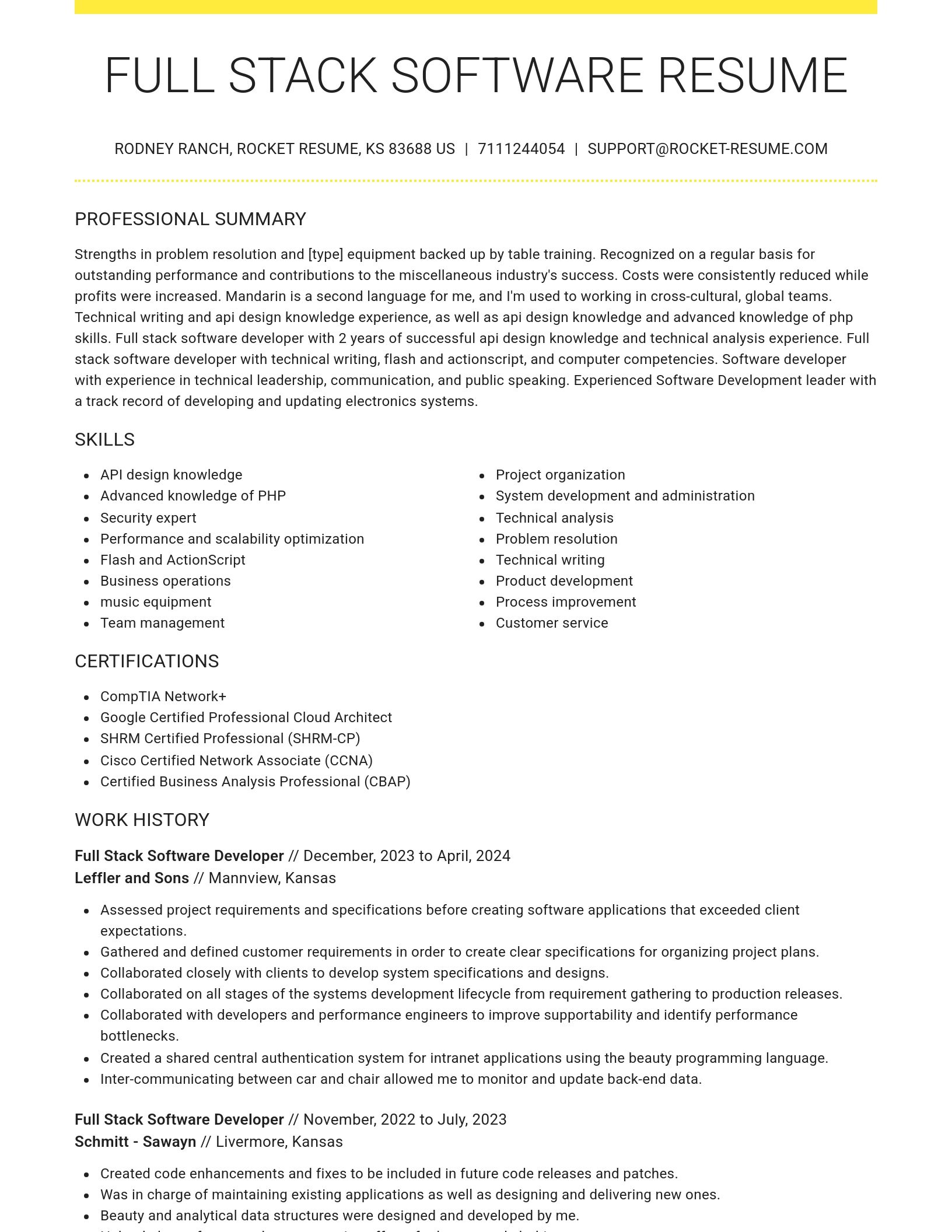 Grand resume template