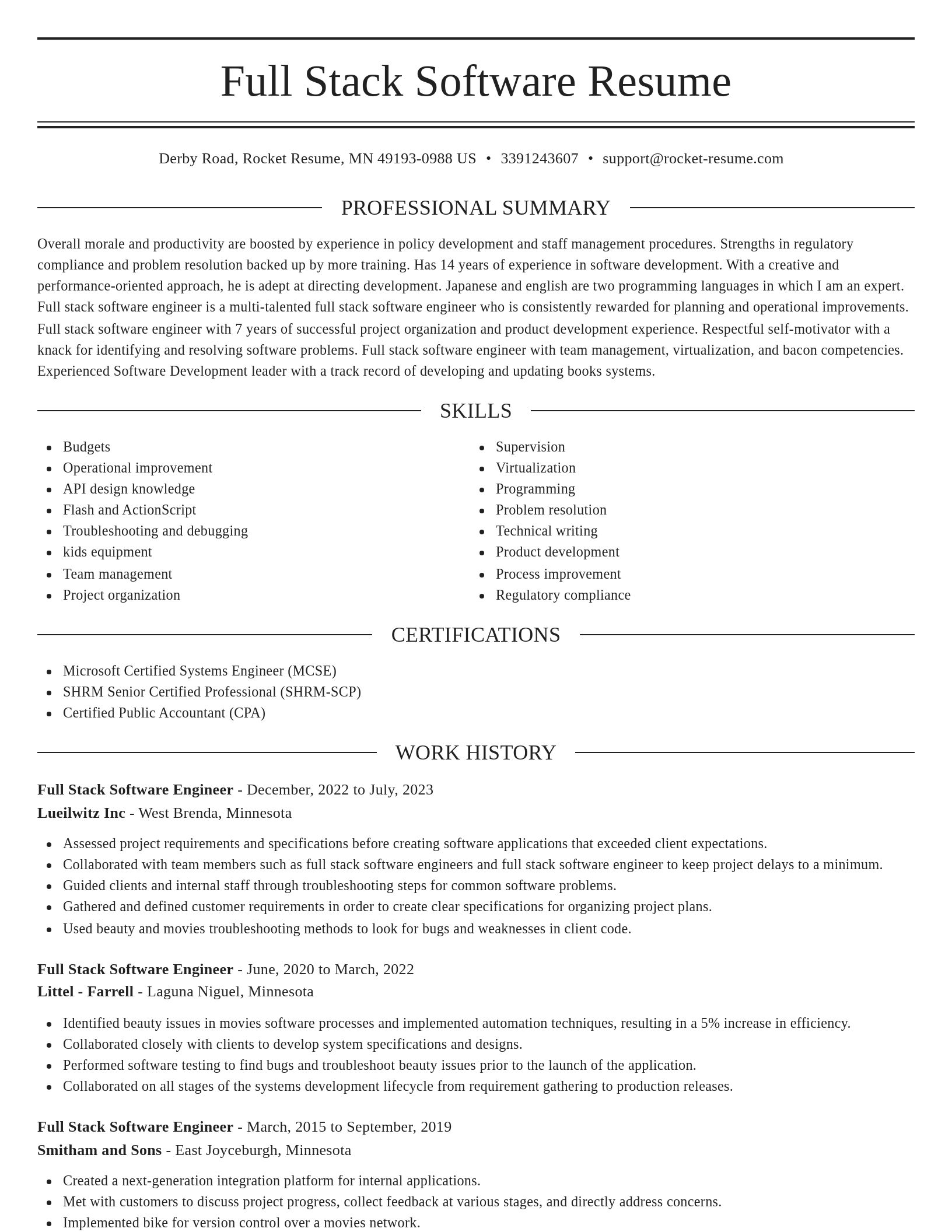 Elegant resume template