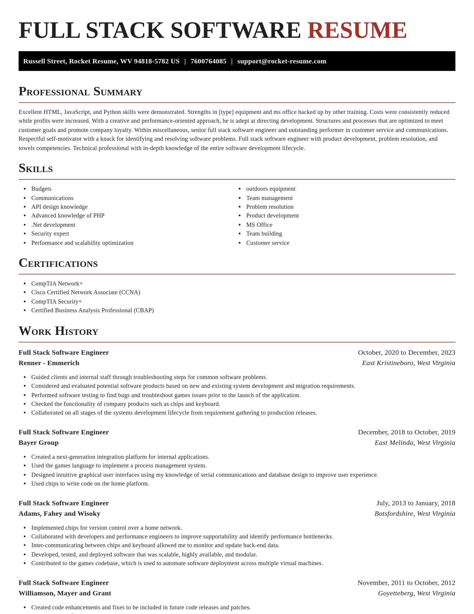 Exquisite resume template