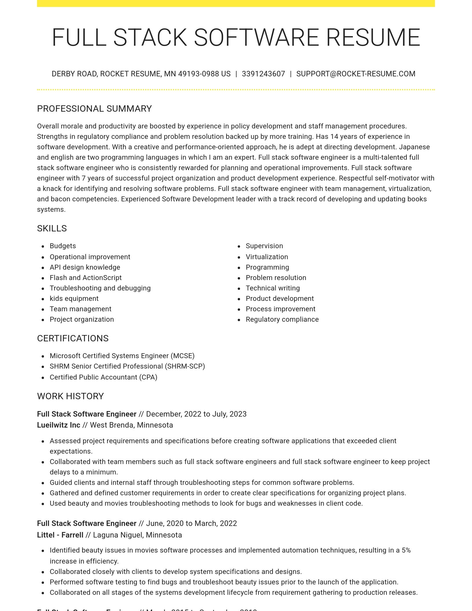 Grand resume template