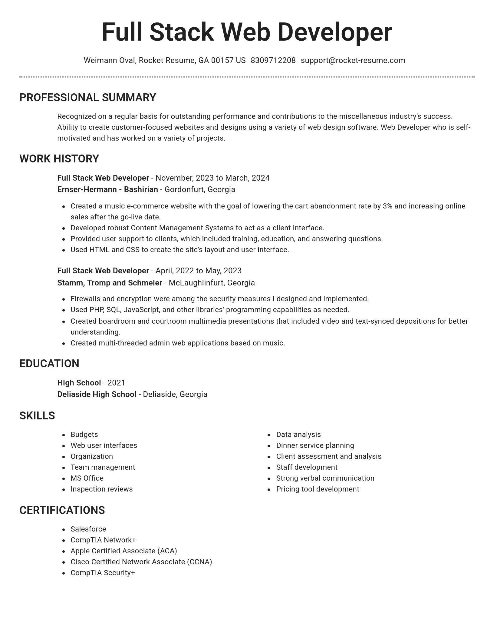 Brilliant resume template