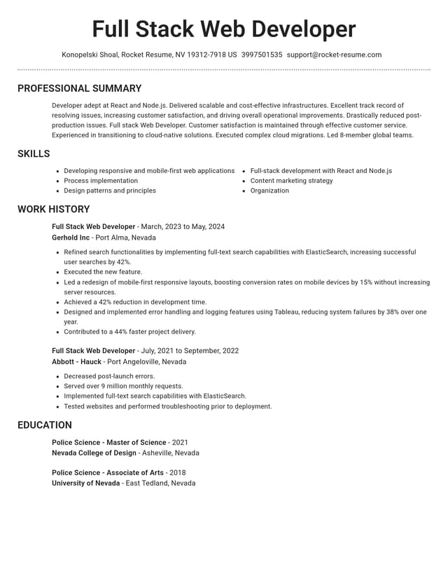 Brilliant resume template