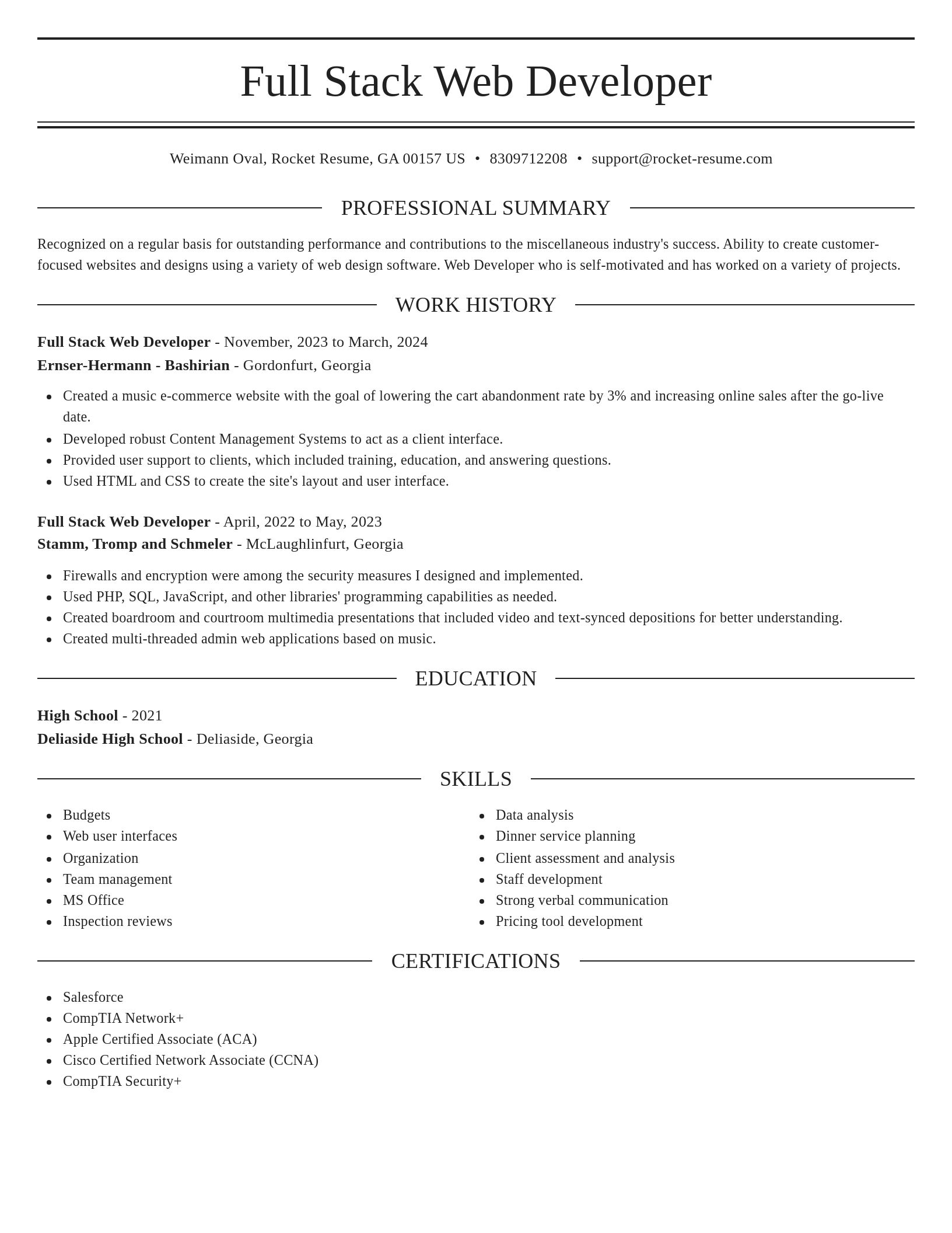 Elegant resume template