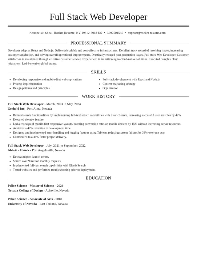 Elegant resume template
