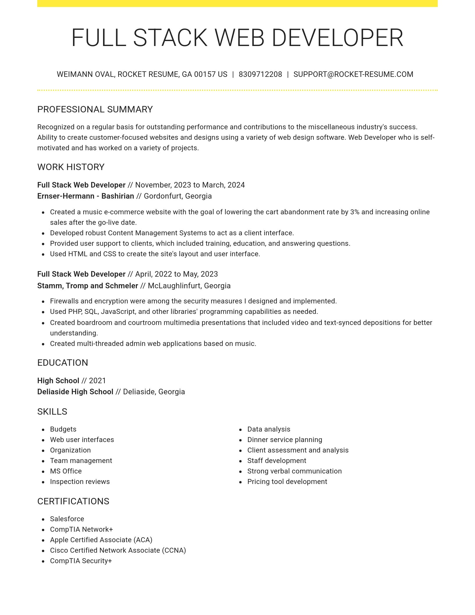 Grand resume template