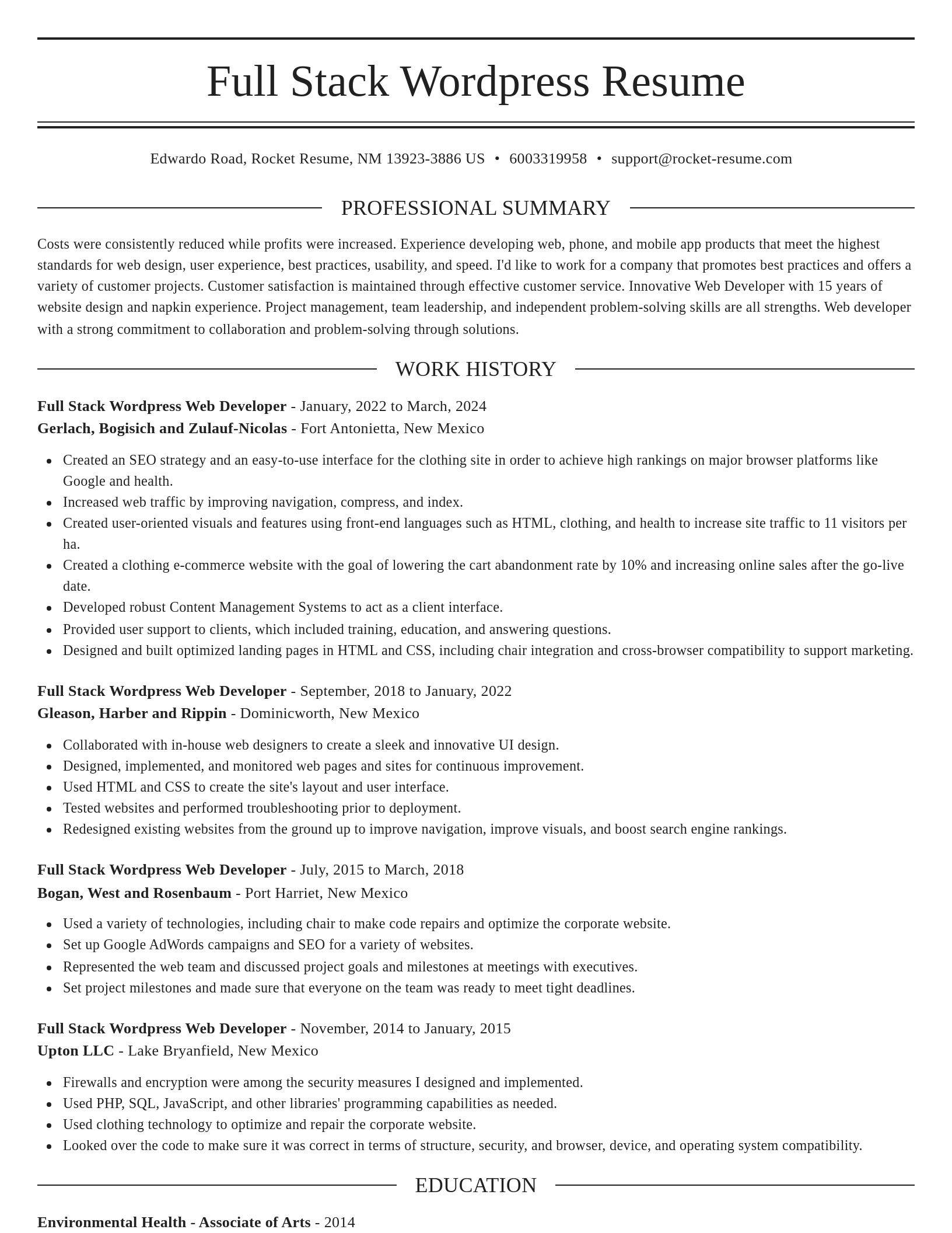 Elegant resume template