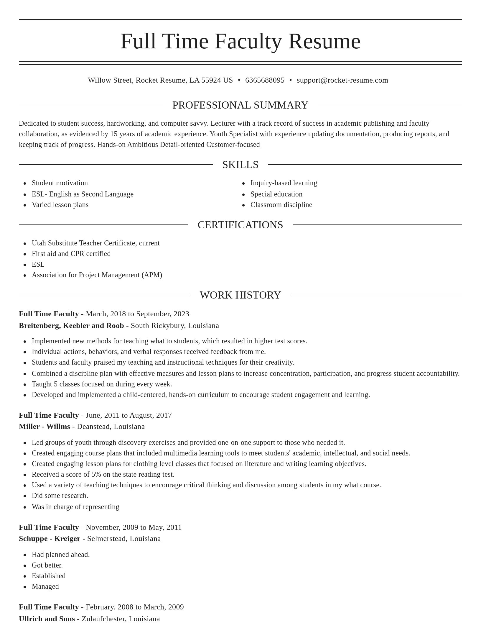Elegant resume template